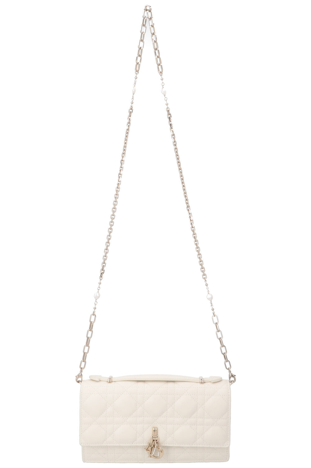 Dior Crossbody Bag My Bag Cannage Leather White Top Handle