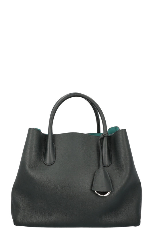 Dior Open Bar Bag Leather Green Handbag