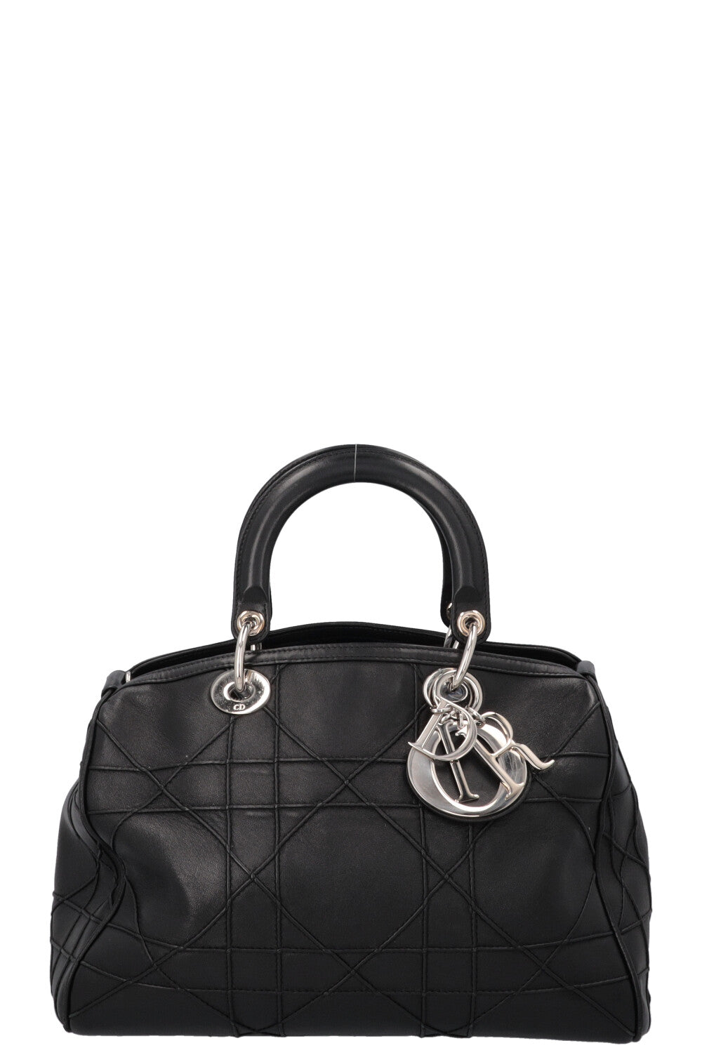 Dior Handbag Granville Cannage Bowling Lady Black