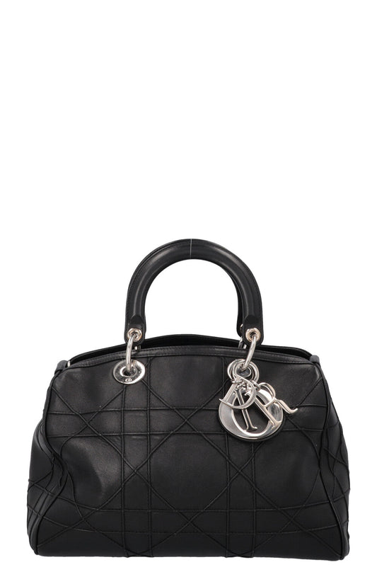 Dior Handbag Granville Cannage Bowling Lady Black