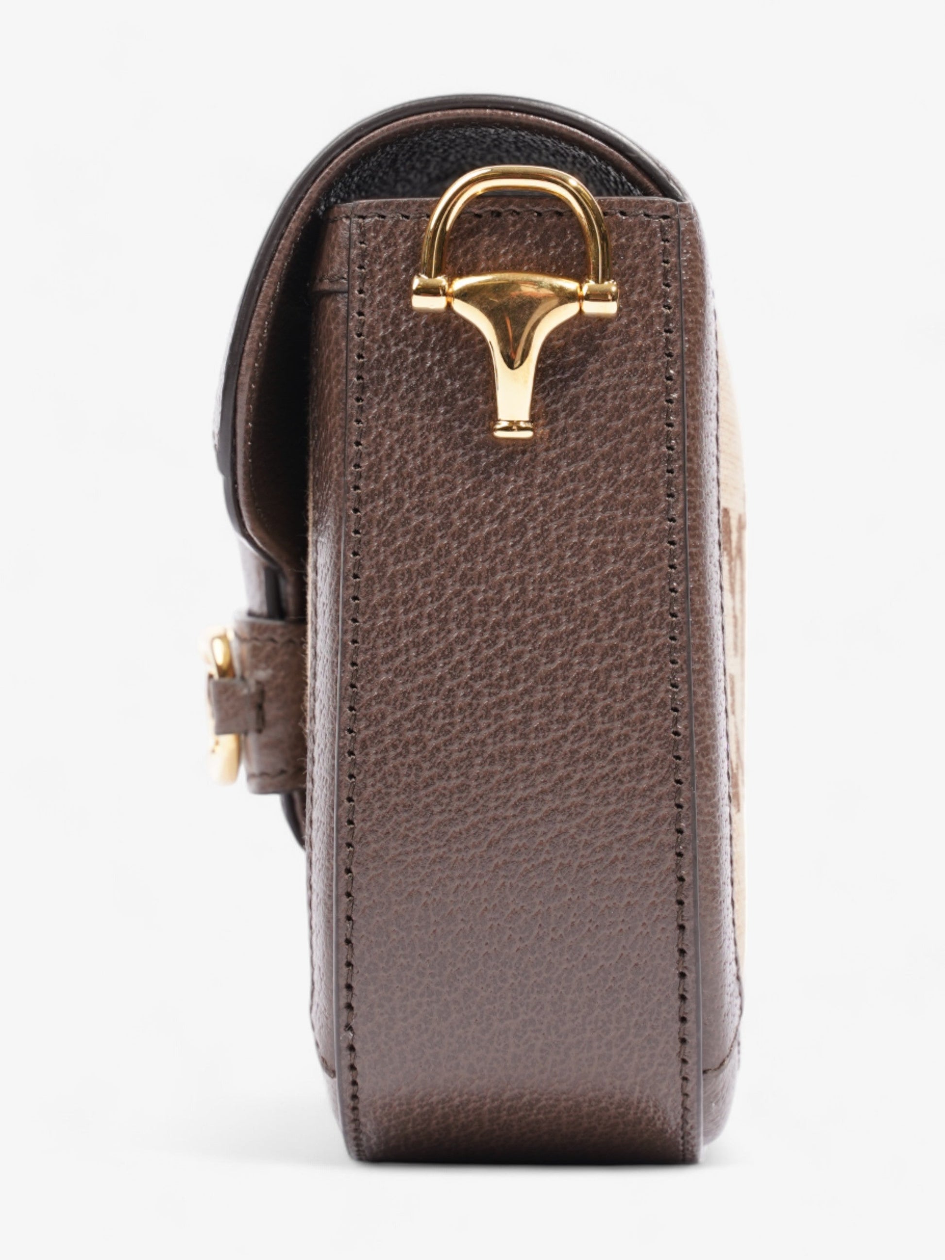 Gucci Horsebit Supreme Fabric Crossbody Bag Brown Mini
