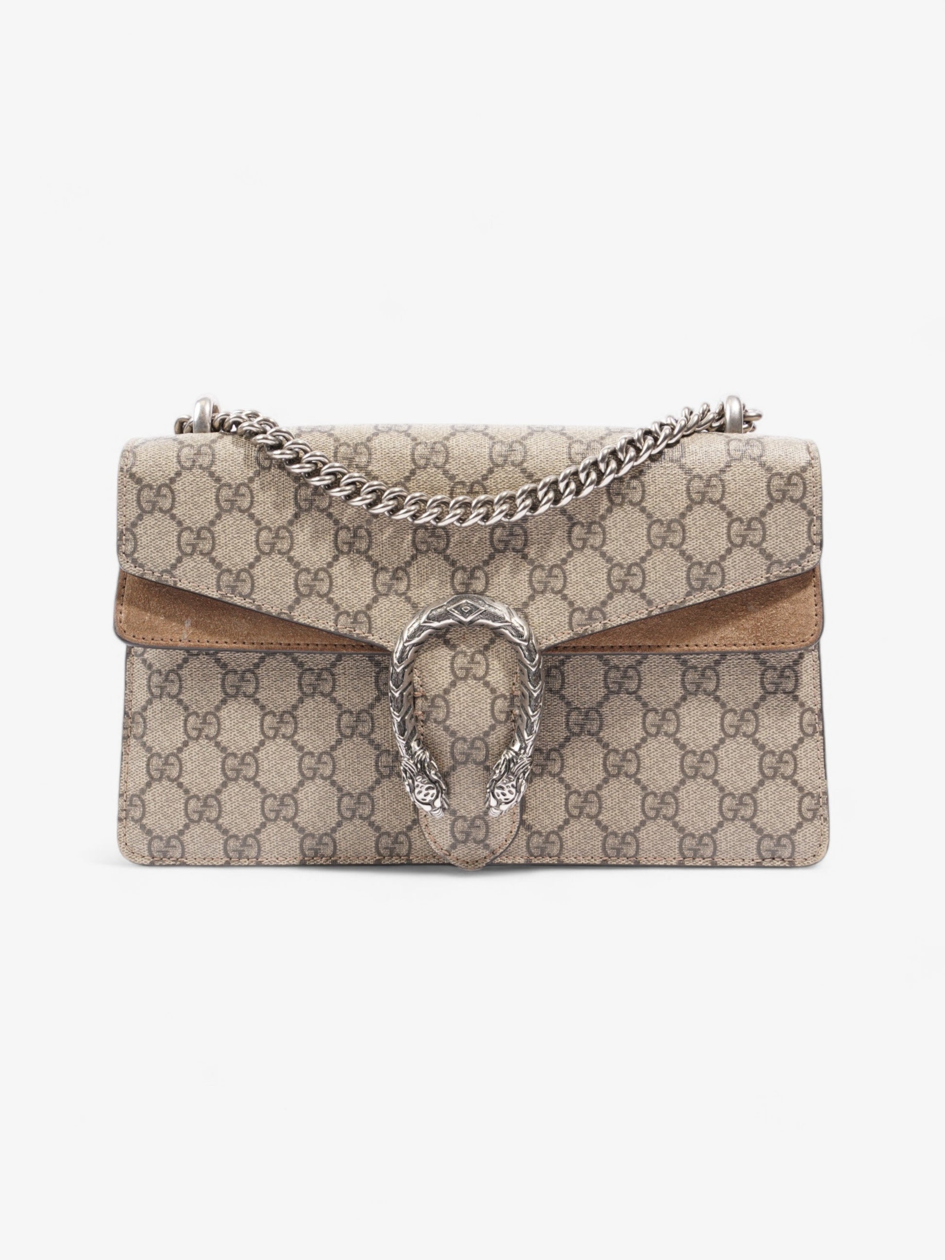 Gucci Dionysus Supreme Coated Shoulder Bag Canvas Beige