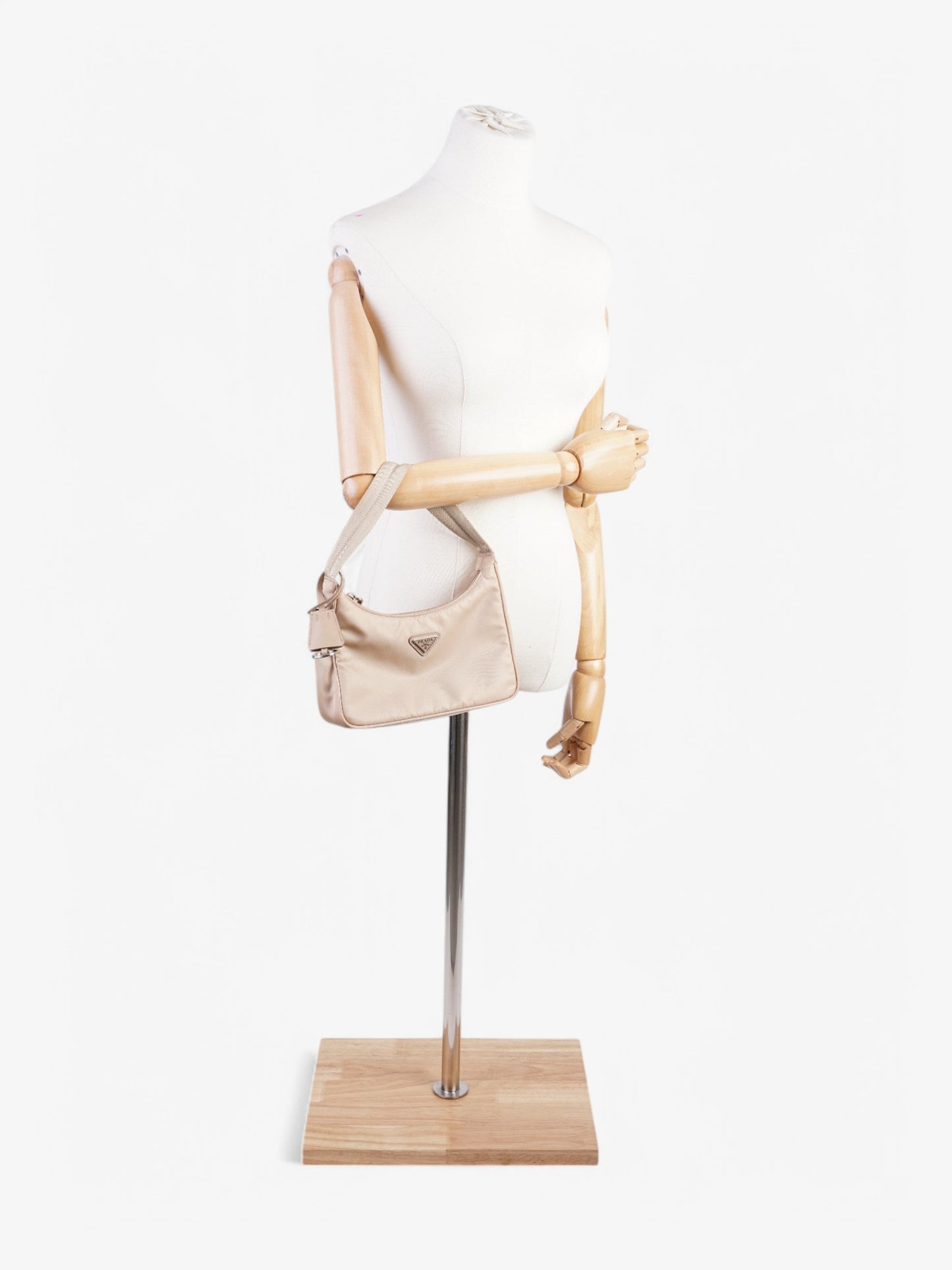Prada Re Edition Shoulder Bag Nylon Beige