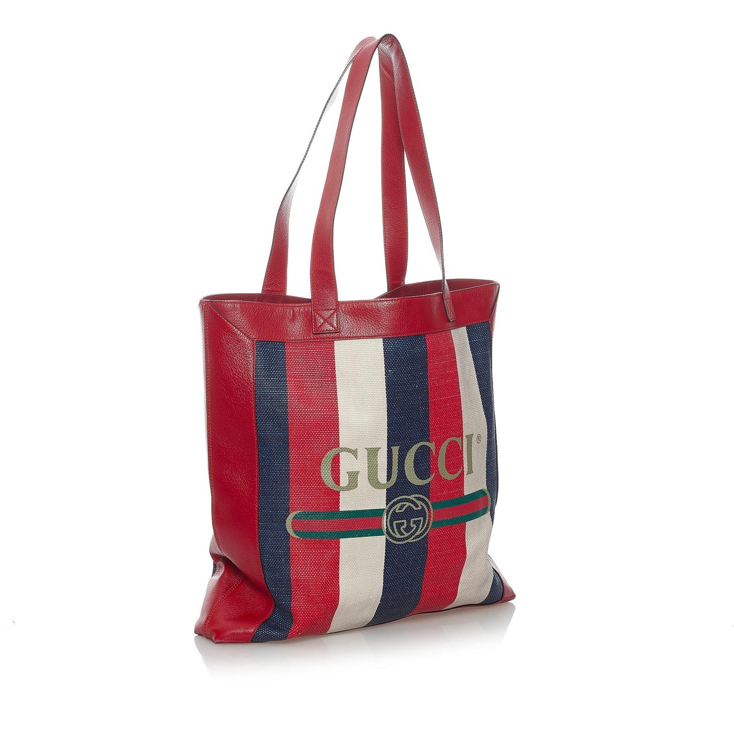 Gucci Sylvie Baiadera SHG-SIjZzF Canvas Calf Red Tote Bag