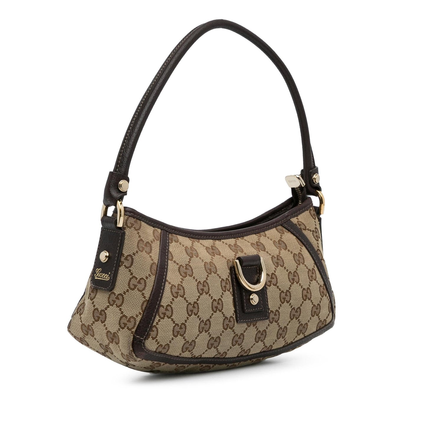 Gucci Abbey GG Baguette SHG-1o7xzY Canvas Brown Handbag