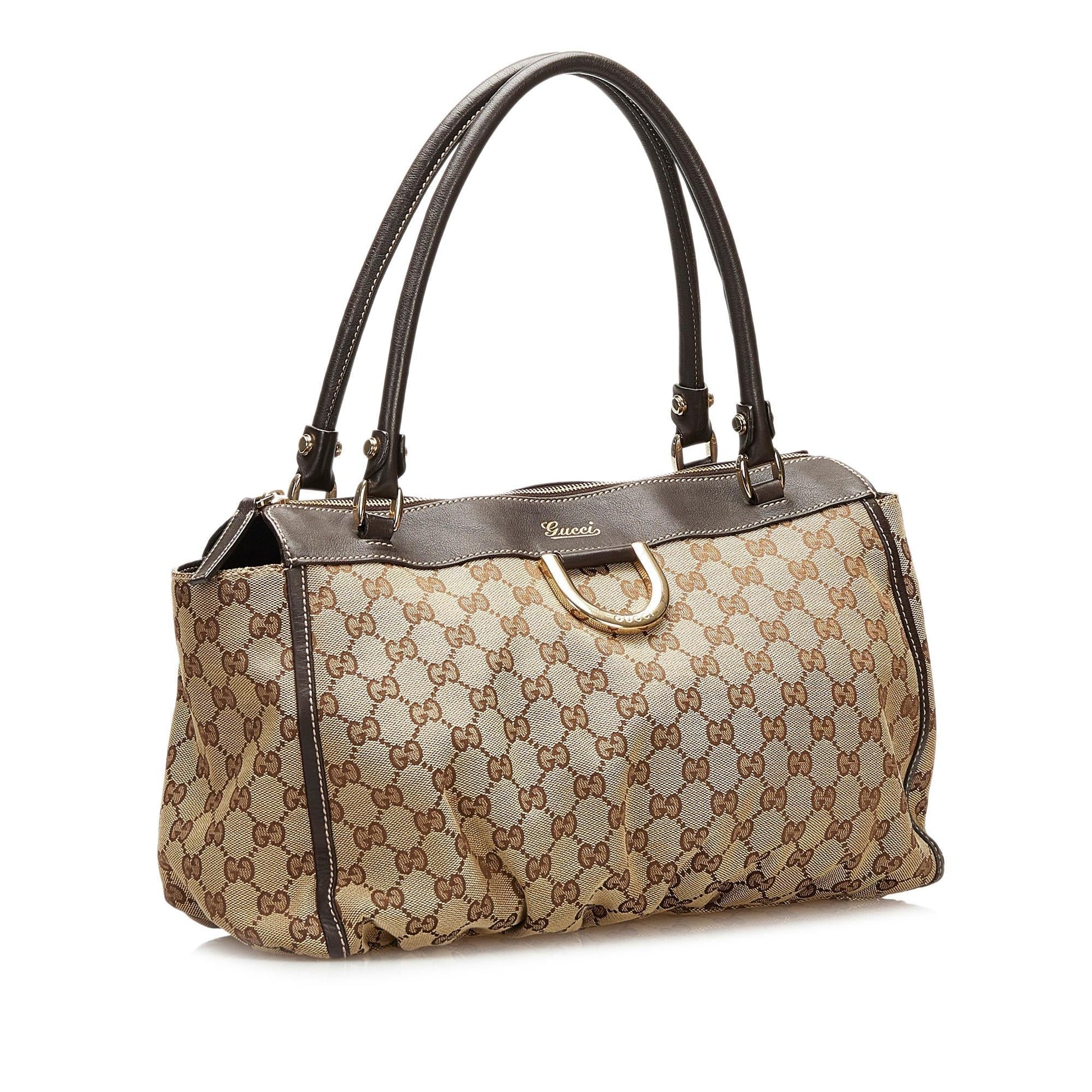 Gucci Abbey GG SHG Canvas Brown Shoulder Bag