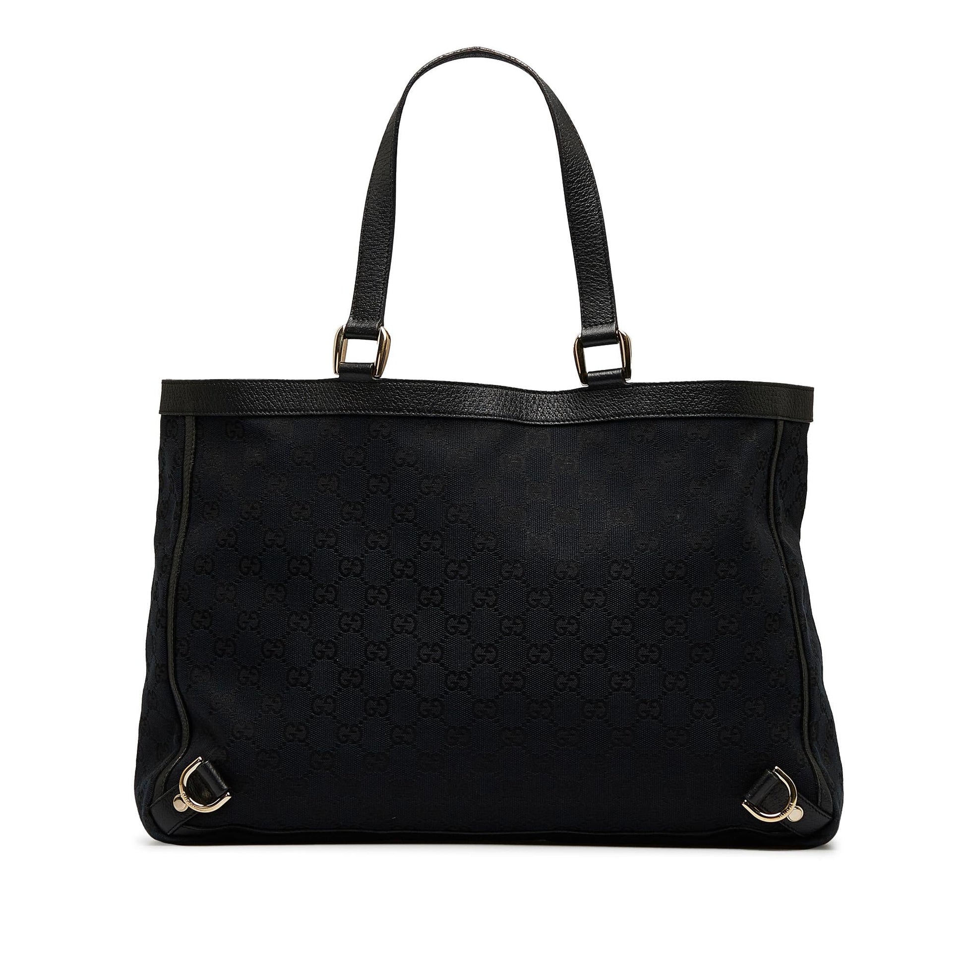 Gucci Abbey GG SHG-FKWcxE Canvas Black Tote Bag