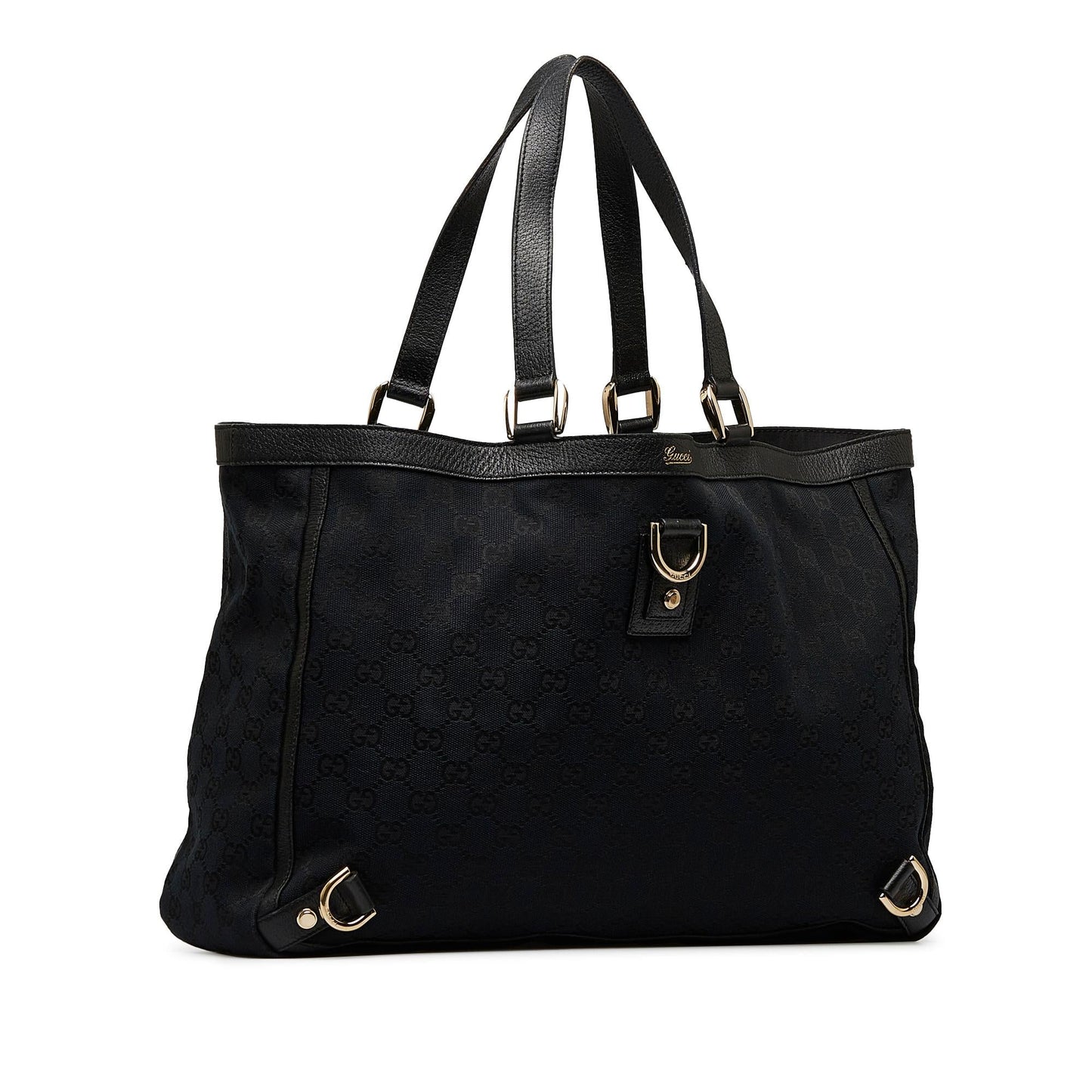 Gucci Abbey GG SHG-FKWcxE Canvas Black Tote Bag