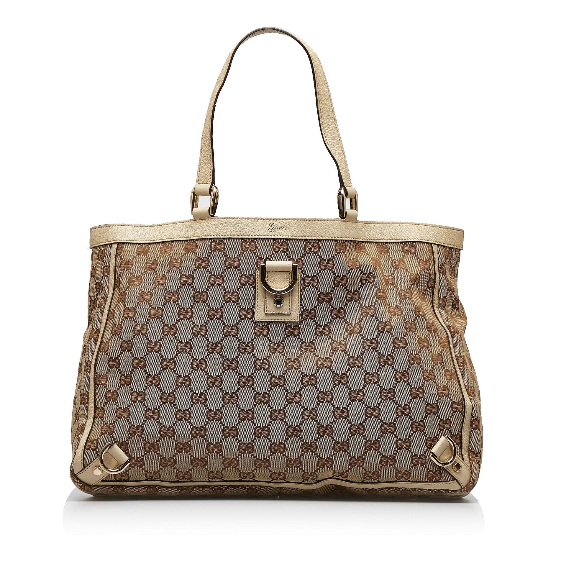 Gucci Abbey GG SHG-KlNn76 Canvas Brown Tote Bag