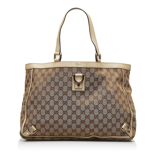 Gucci Abbey GG SHG-KlNn76 Canvas Brown Tote Bag