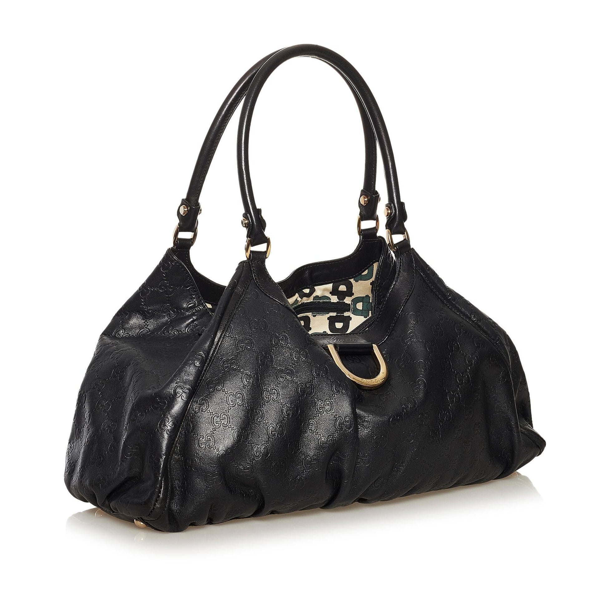 Gucci Abbey Guccissima SHG Calf Black Shoulder Bag