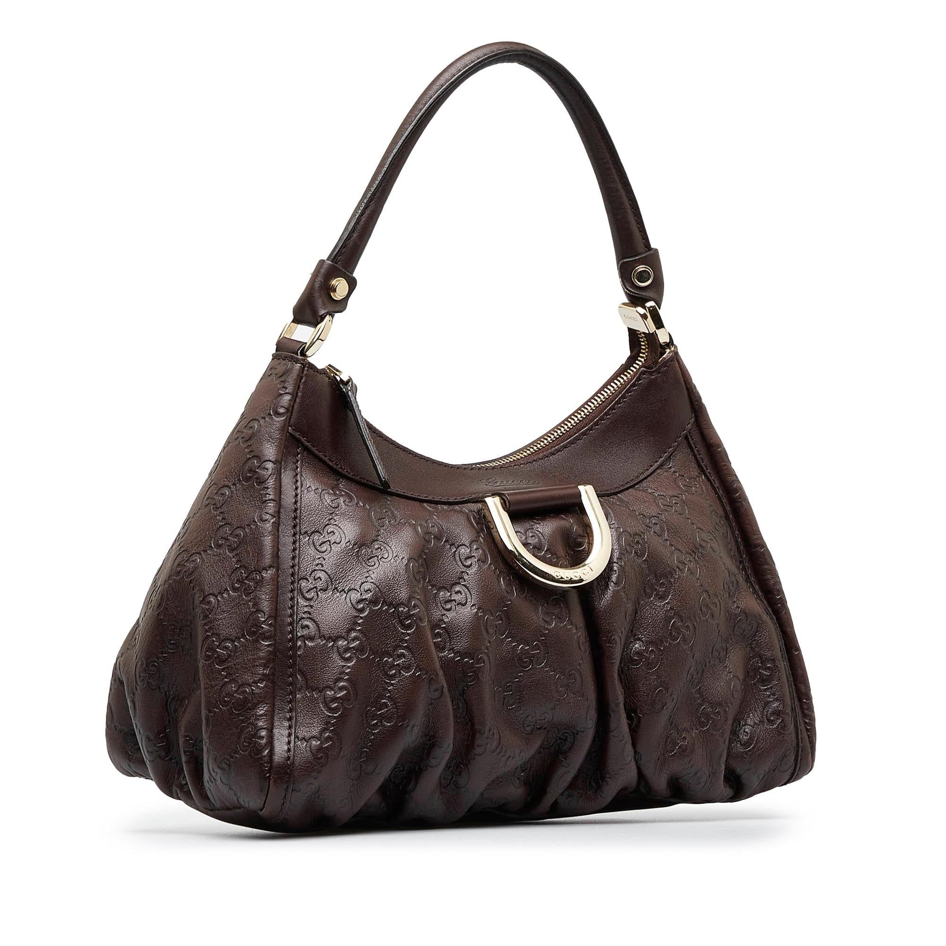 Gucci Abbey Guccissima SHG-NokMiC Calf Brown Shoulder Bag