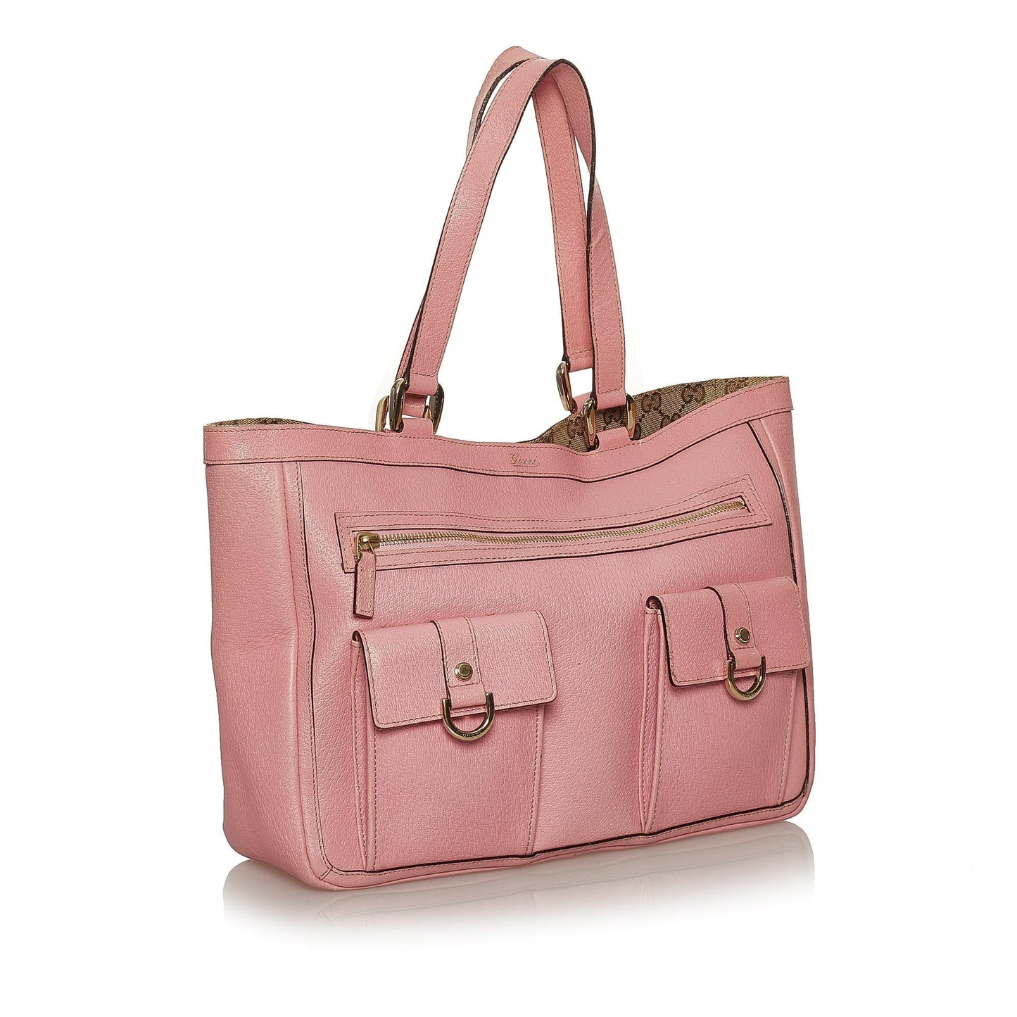 Gucci Abbey Iris SHG Leather Calf Pink Tote Bag