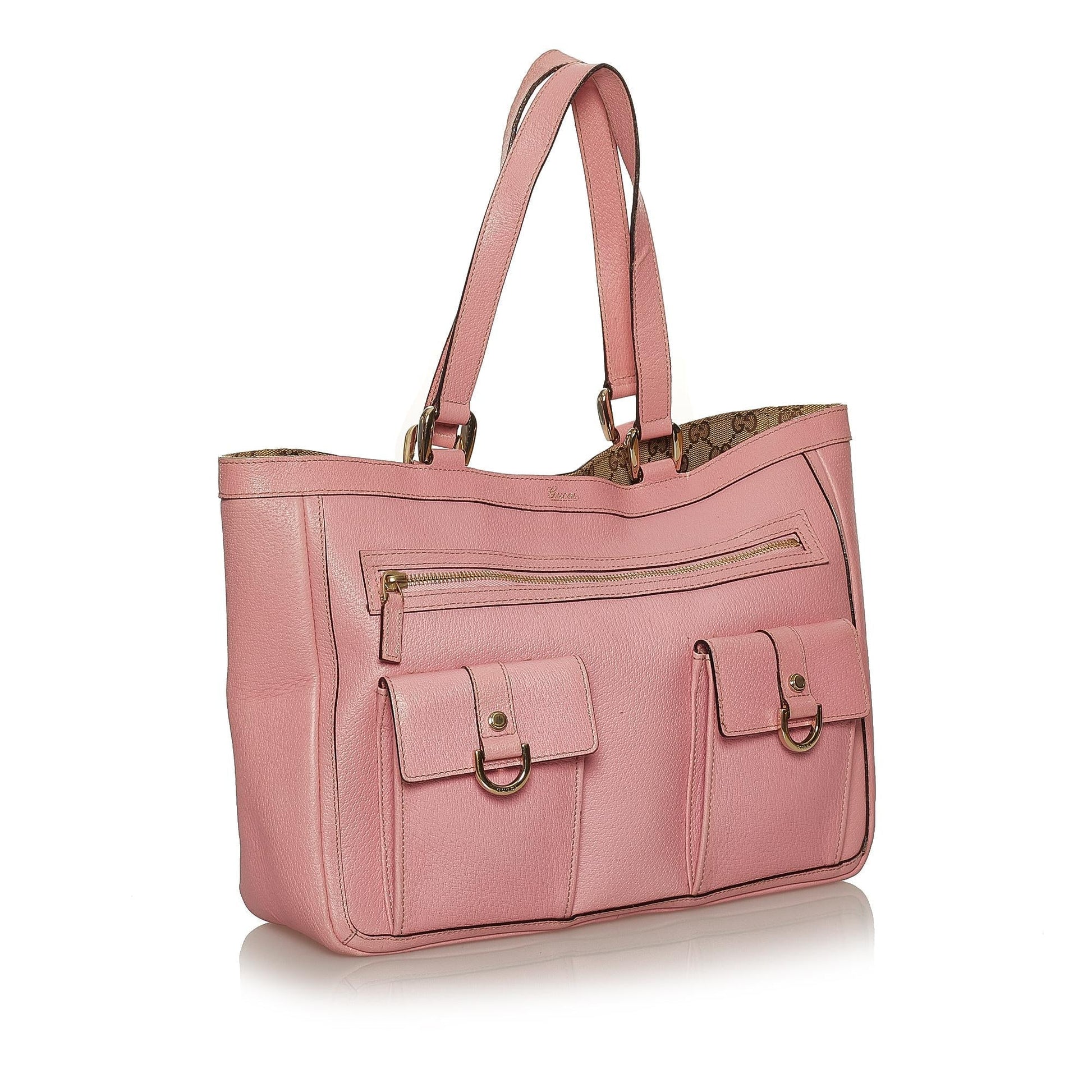 Gucci Abbey Iris SHG Leather Calf Pink Tote Bag