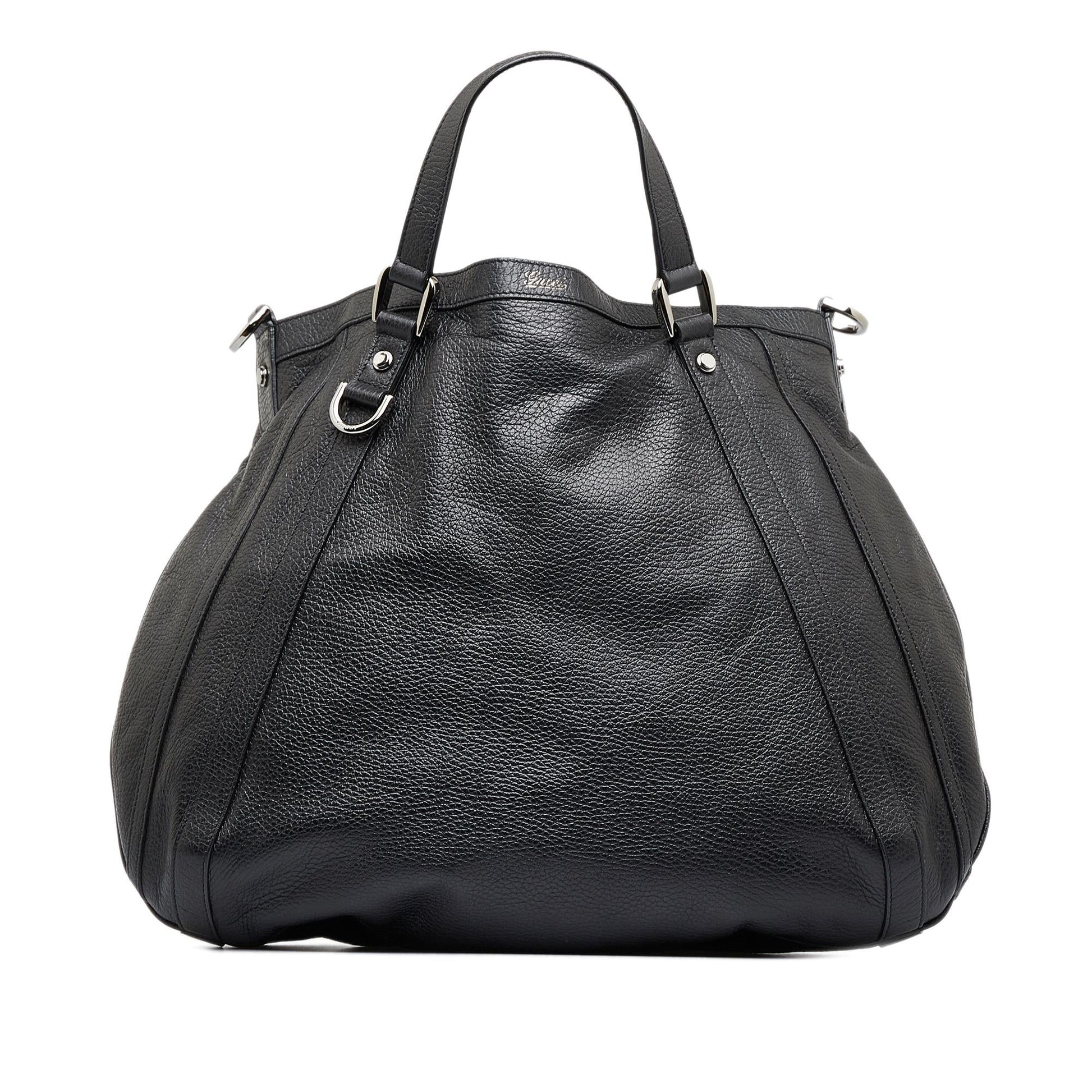 Gucci Abbey SHG-1BRejv Calf Black Satchel Bag