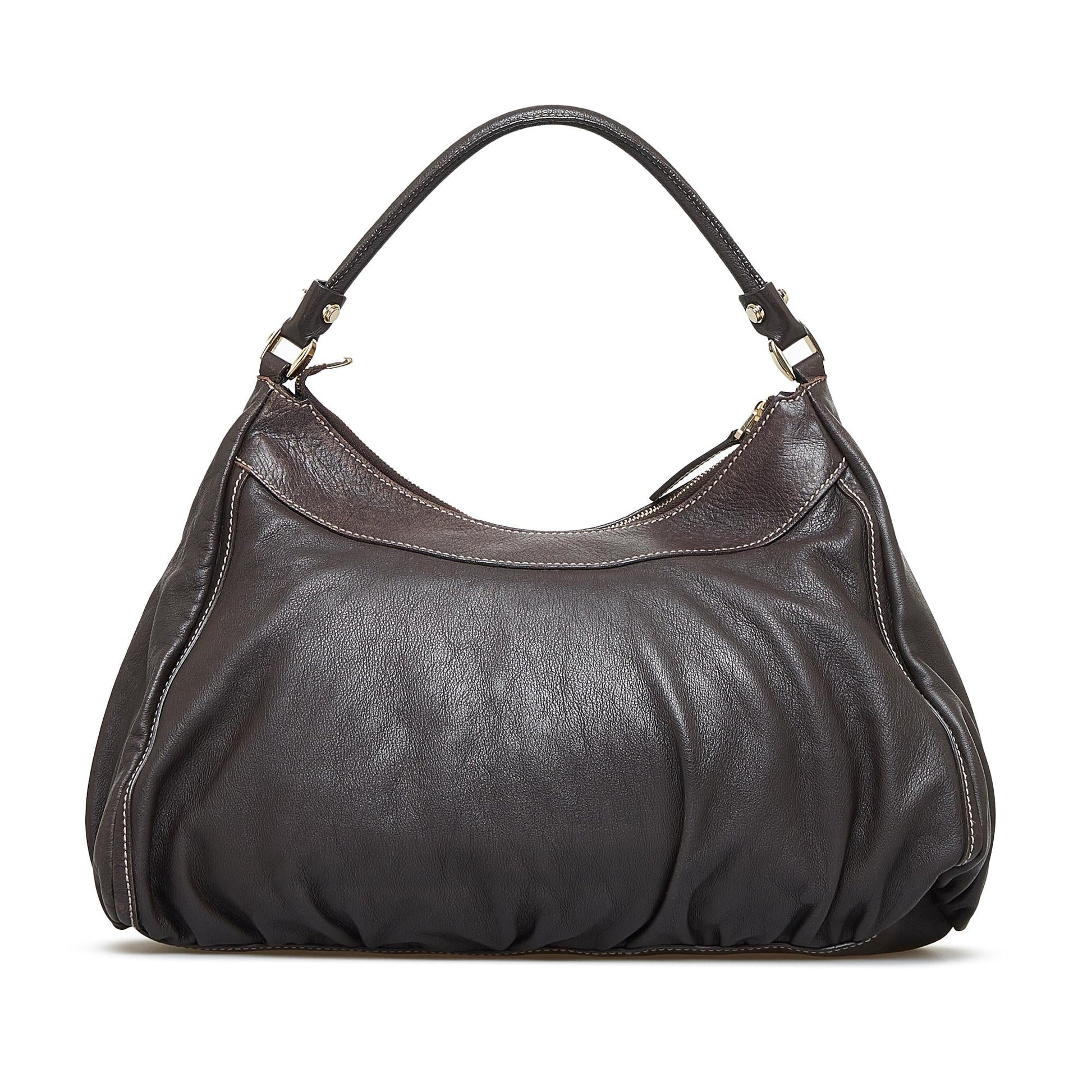 Gucci Abbey SHG-7tcVpz Calf Brown Shoulder Bag