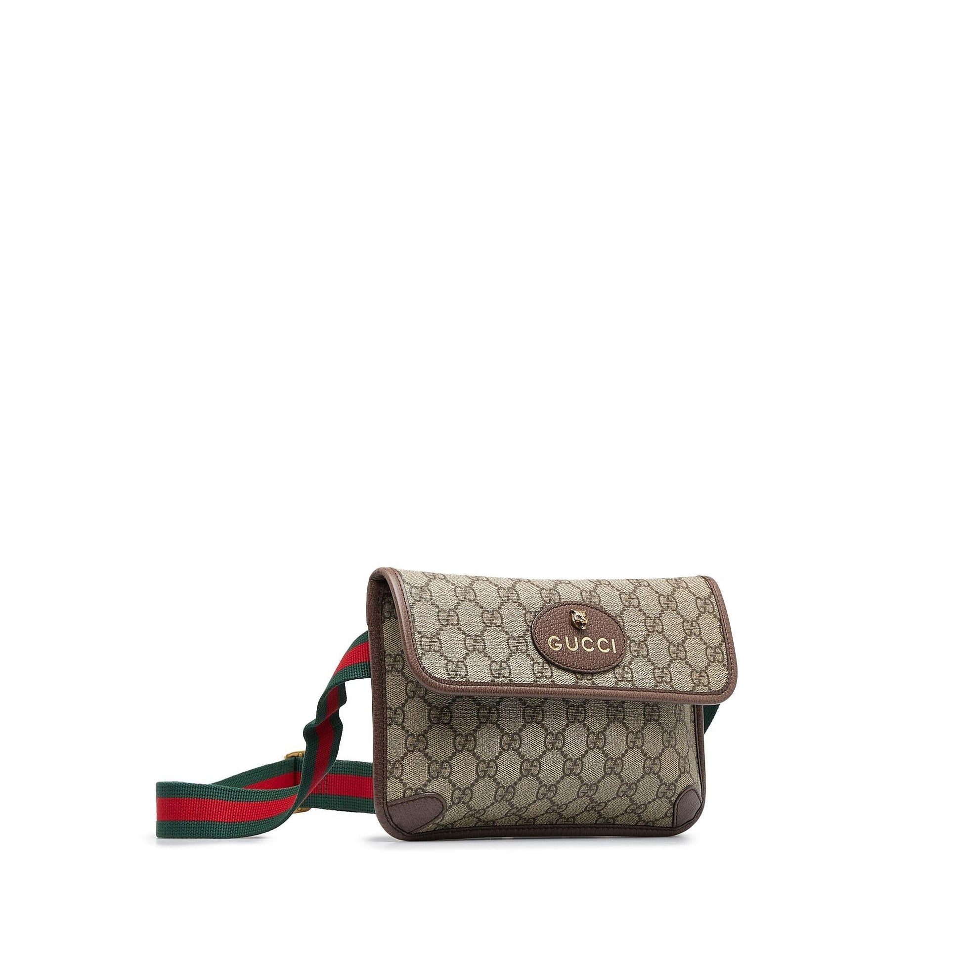 Gucci Animalier GG Supreme Belt SHG-R4Yuhs Canvas Brown Accessory
