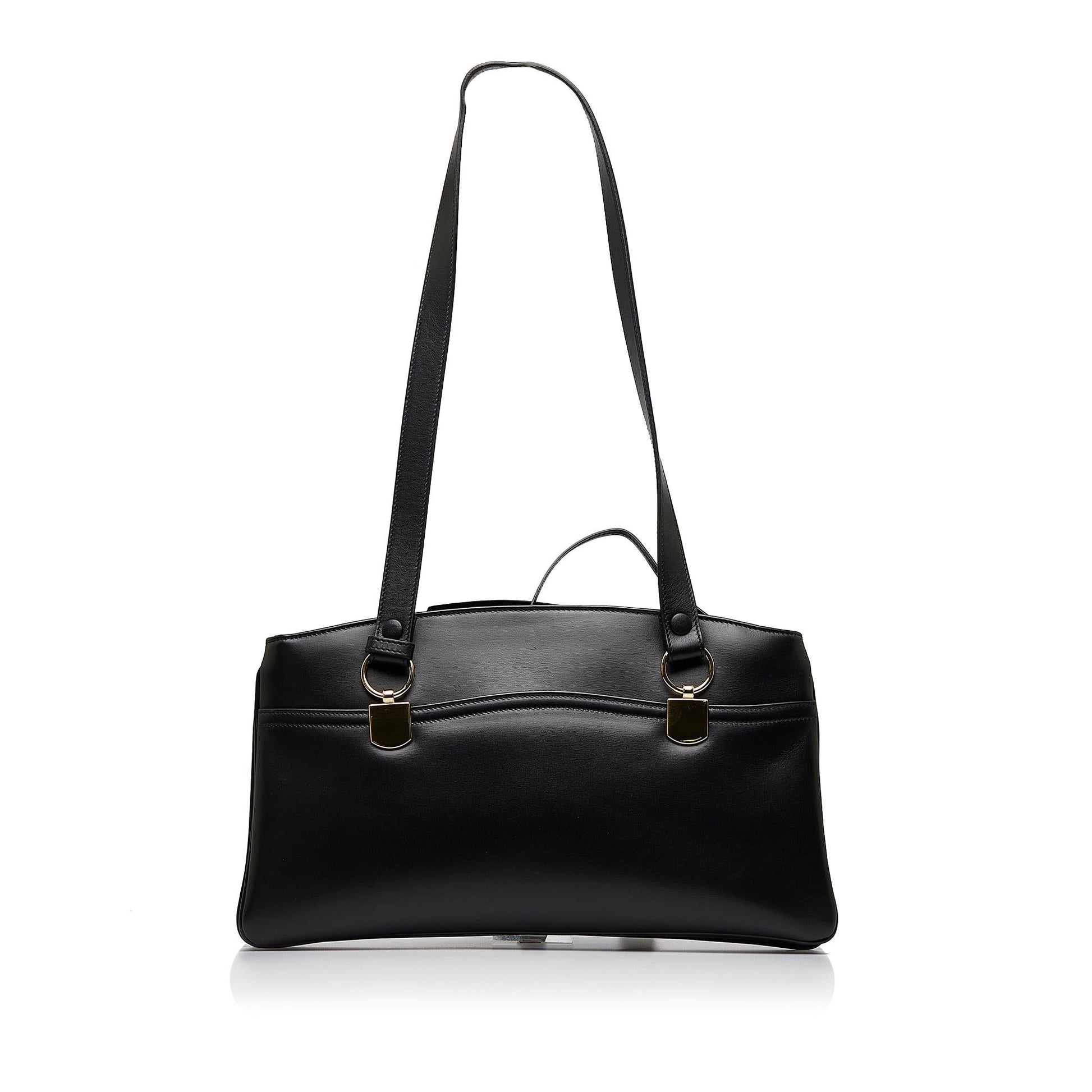 Gucci Arli SHG-Xr3sbA Calf Black Satchel Bag