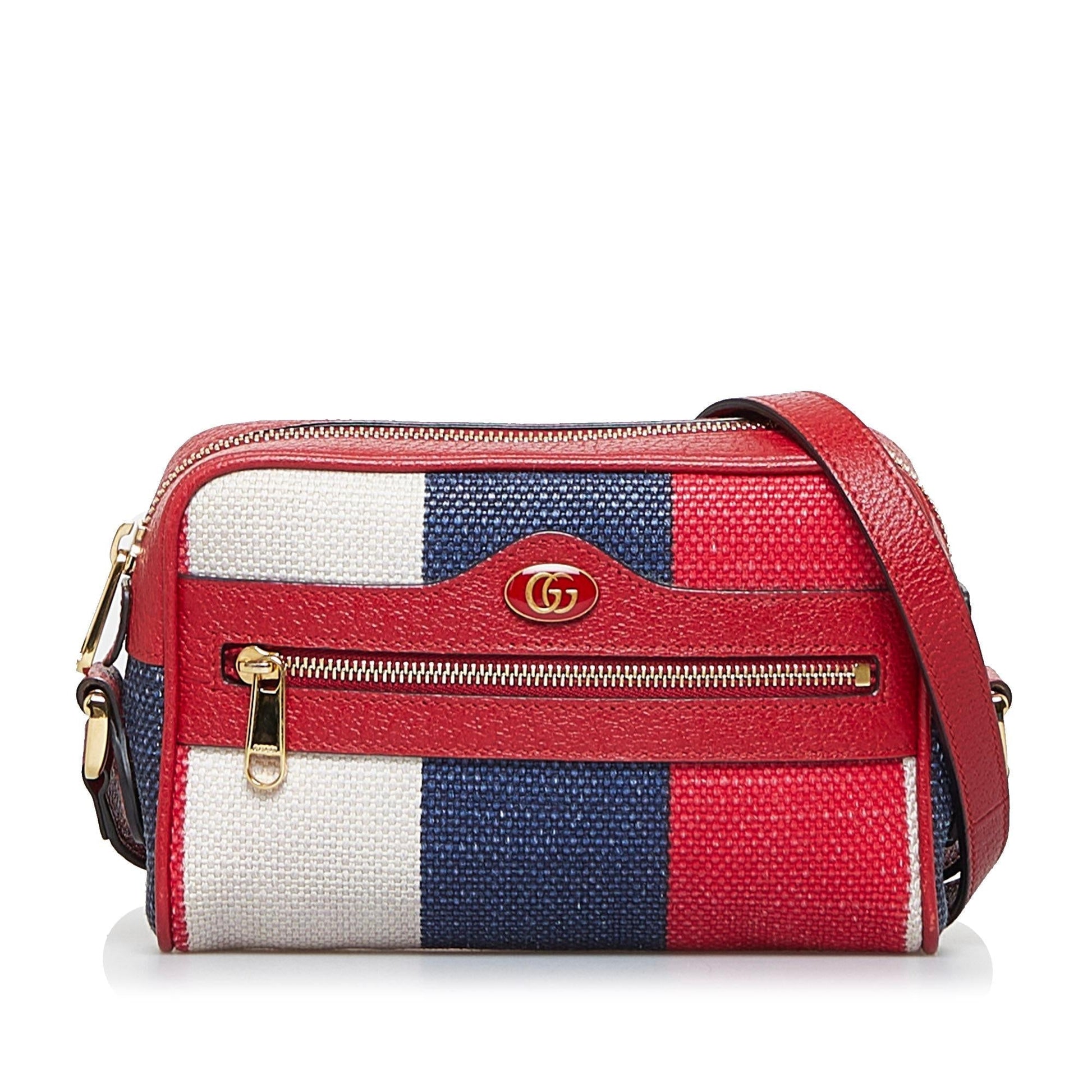 Gucci Baiadera SHG-PmGDJn Canvas Calf Red Crossbody Bag