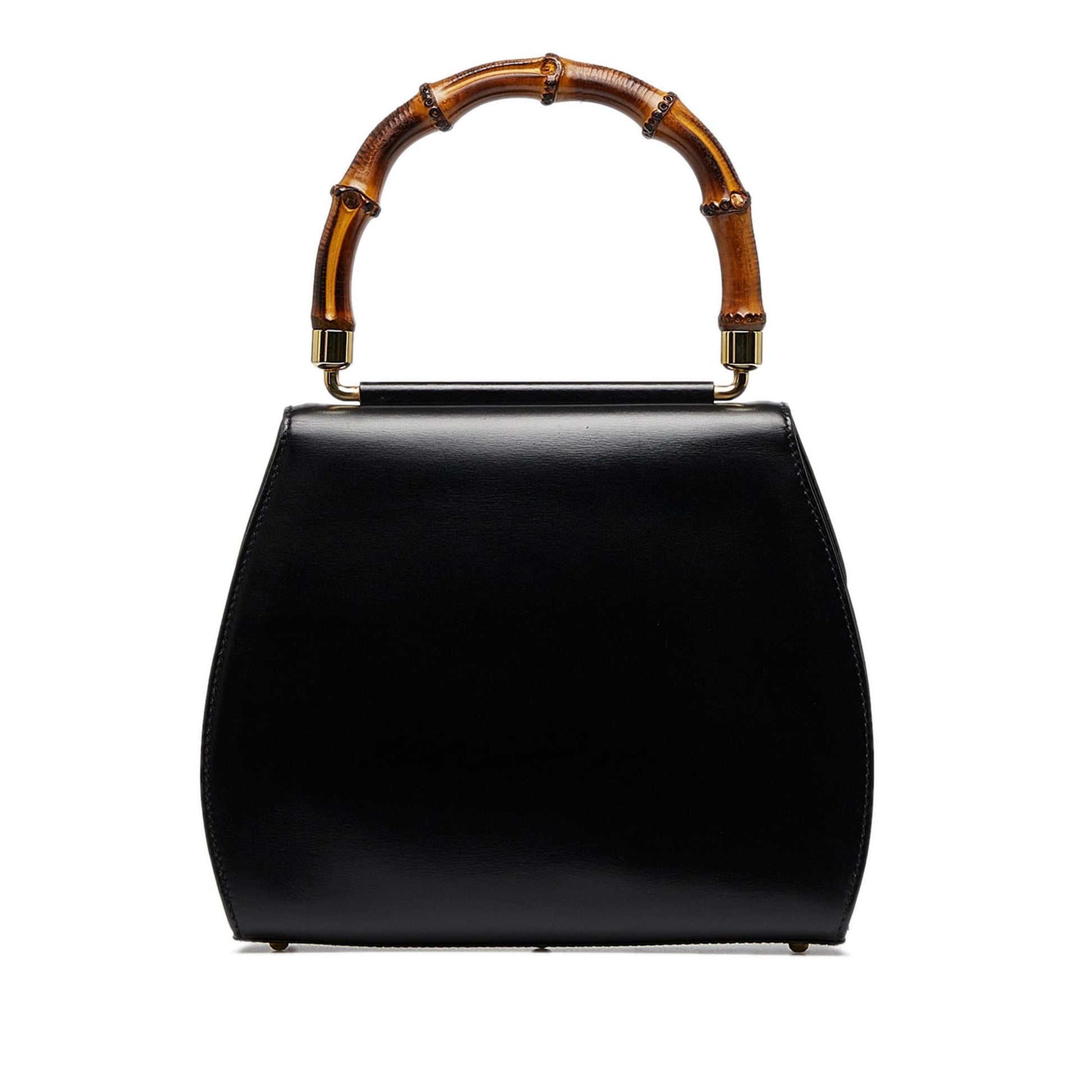 Gucci Bamboo SHG-dHyhS3 Calf Black Satchel Bag