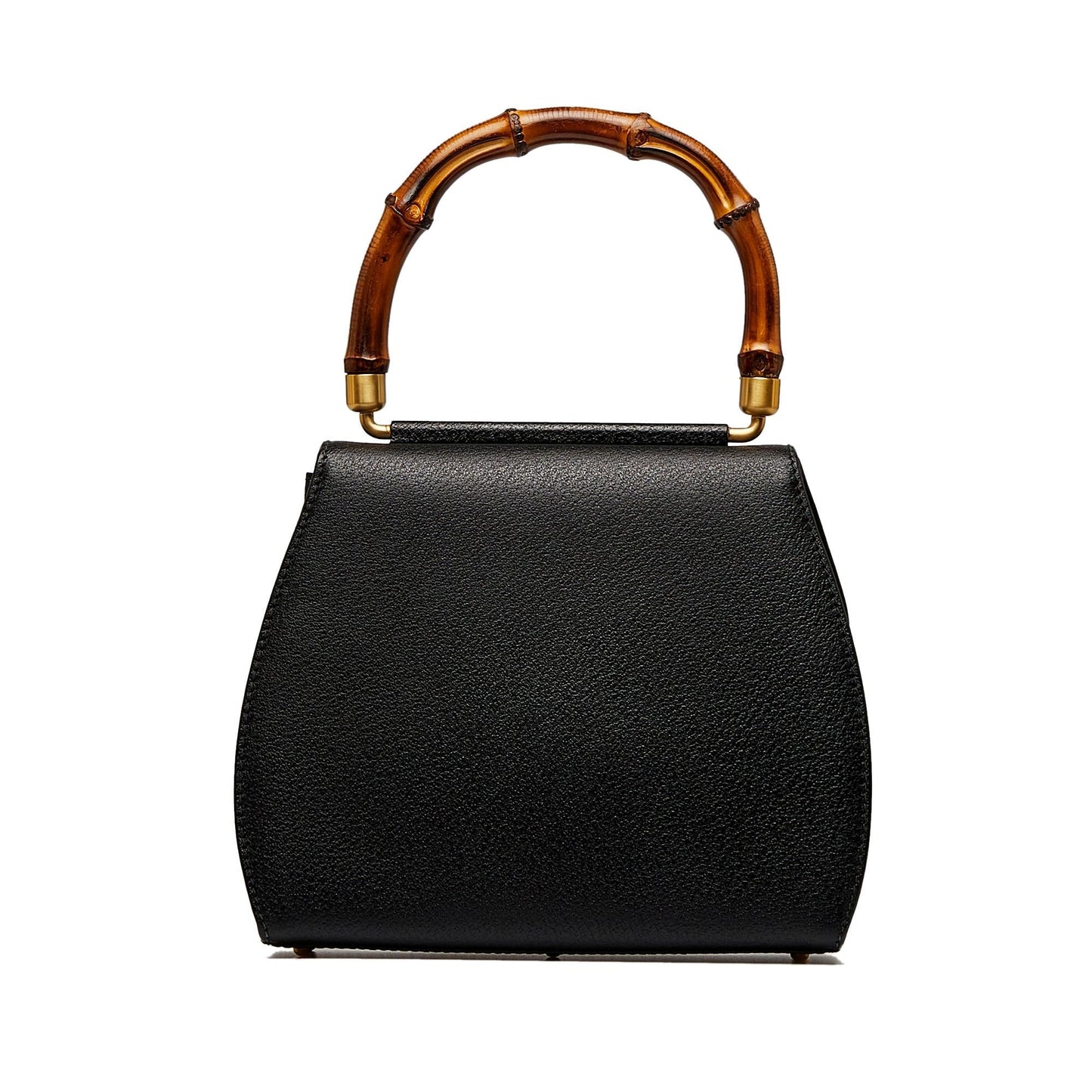 Gucci Bamboo SHG-MxGuan Satin Black Satchel Bag