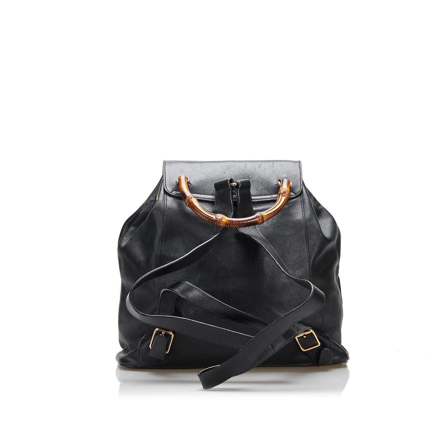 Gucci Bamboo Backpack SHG-Pv91h6 Calf Black