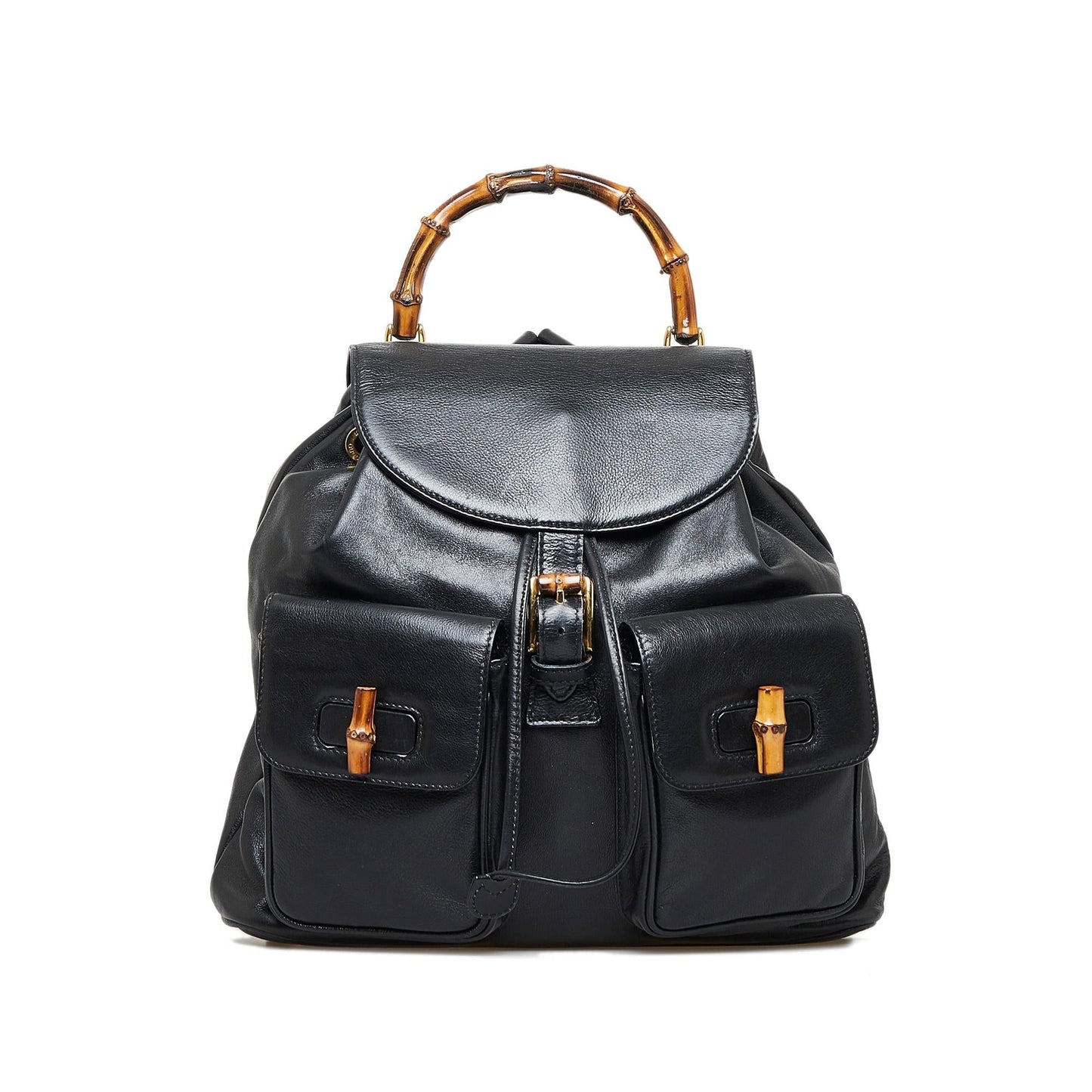 Gucci Bamboo Backpack SHG-VNIzll Calf Black