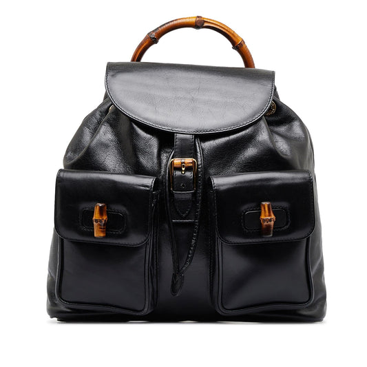 Gucci Bamboo Backpack SHG-yxcb3j Calf Black