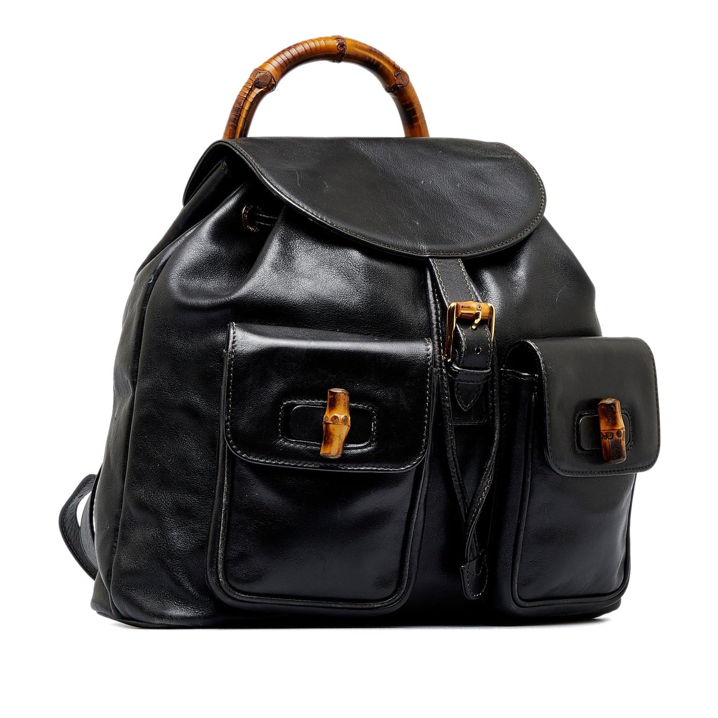 Gucci Bamboo Backpack SHG-5HUN0U Calf Black