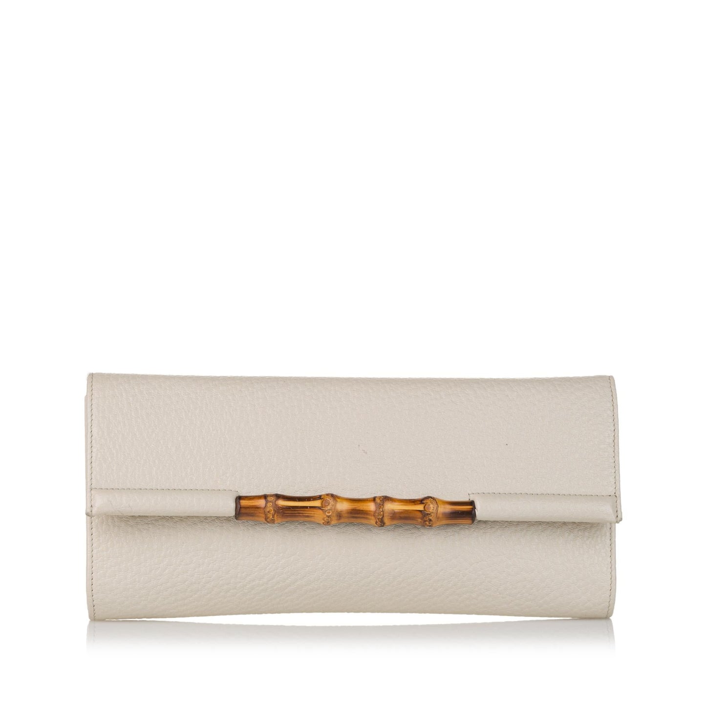 Gucci Bamboo Bar SHG Calf White Crossbody Bag