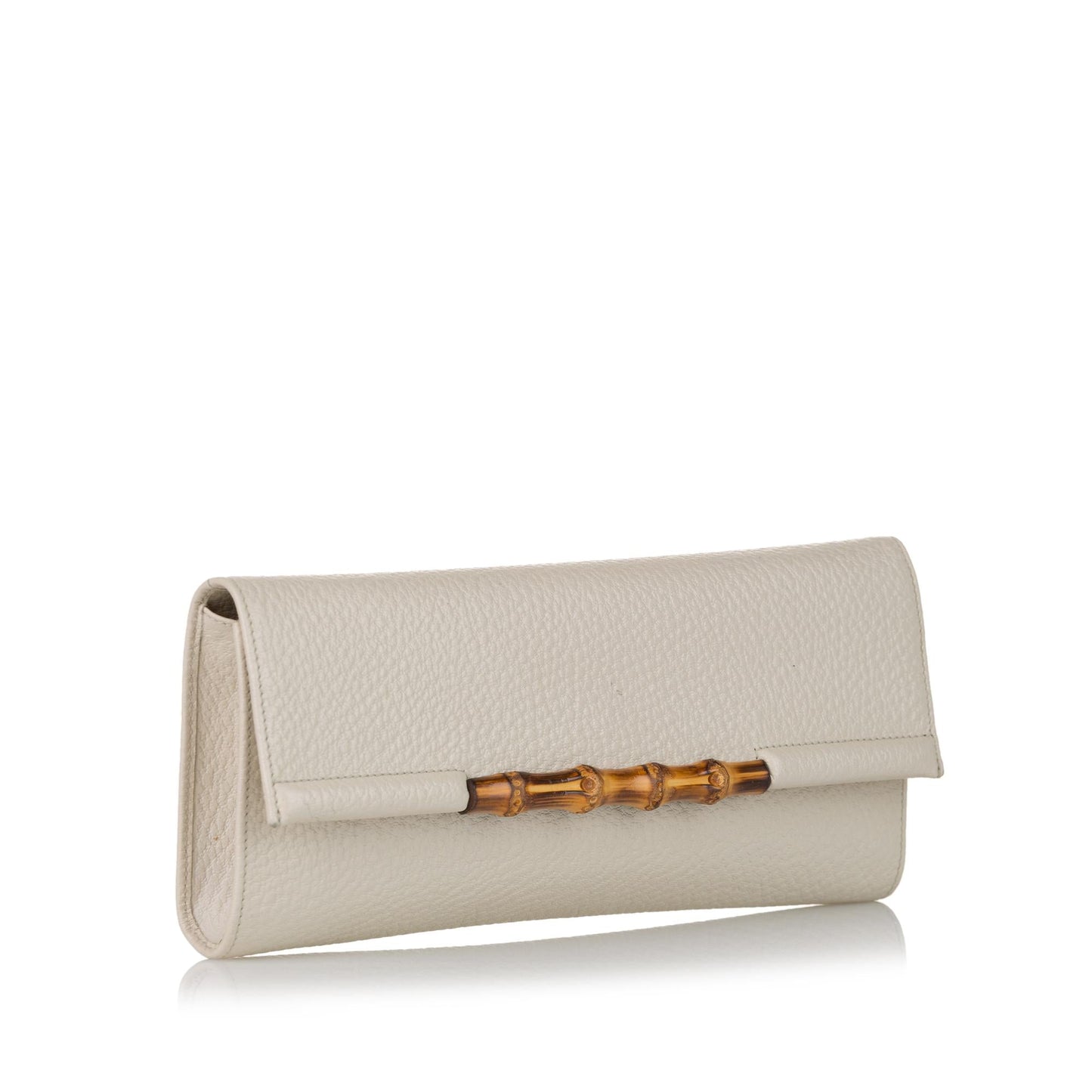 Gucci Bamboo Bar SHG Calf White Crossbody Bag