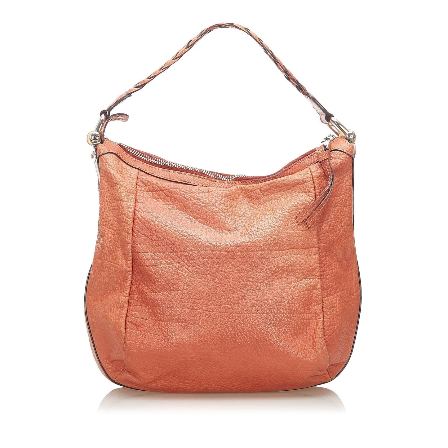 Gucci Bamboo Bar SHG Leather Calf Orange Shoulder Bag Bag Shg