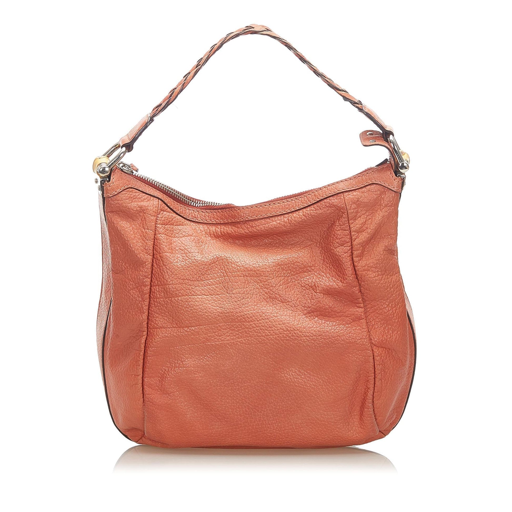 Gucci Bamboo Bar SHG Leather Calf Orange Shoulder Bag Bag Shg