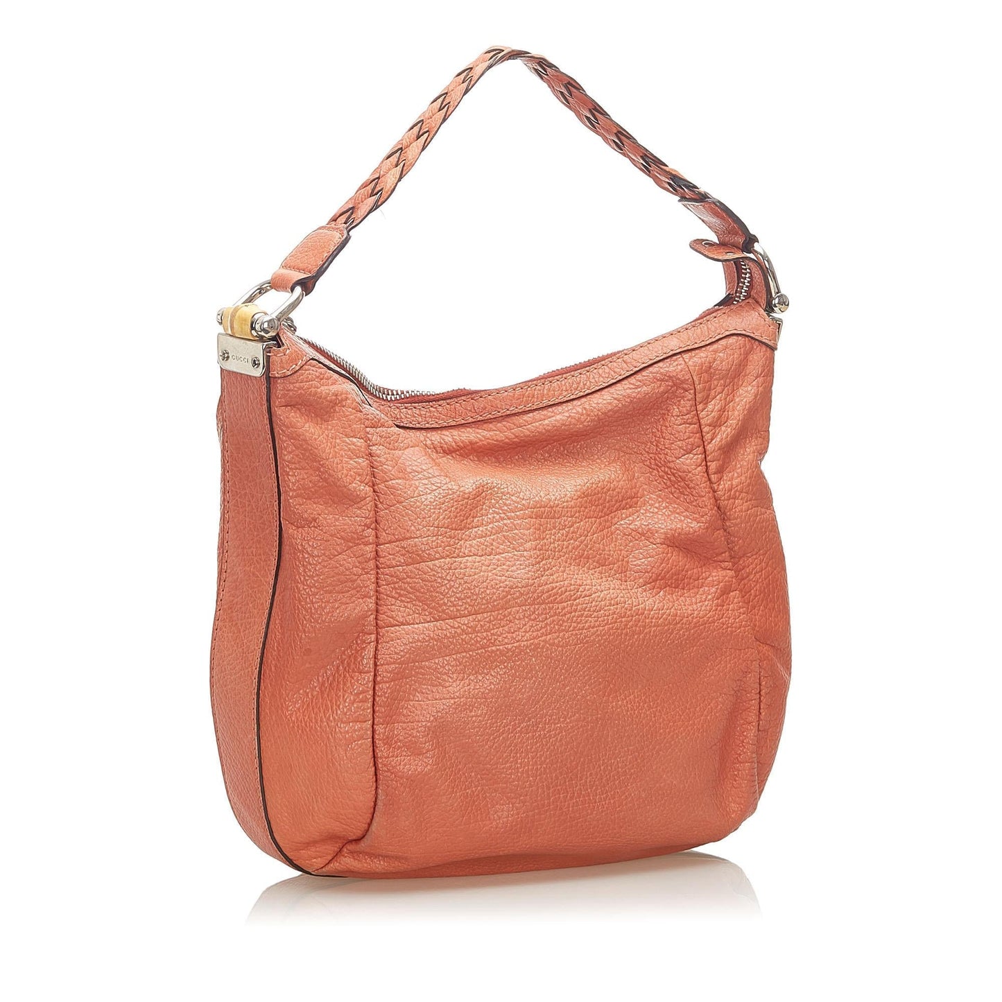 Gucci Bamboo Bar SHG Leather Calf Orange Shoulder Bag Bag Shg