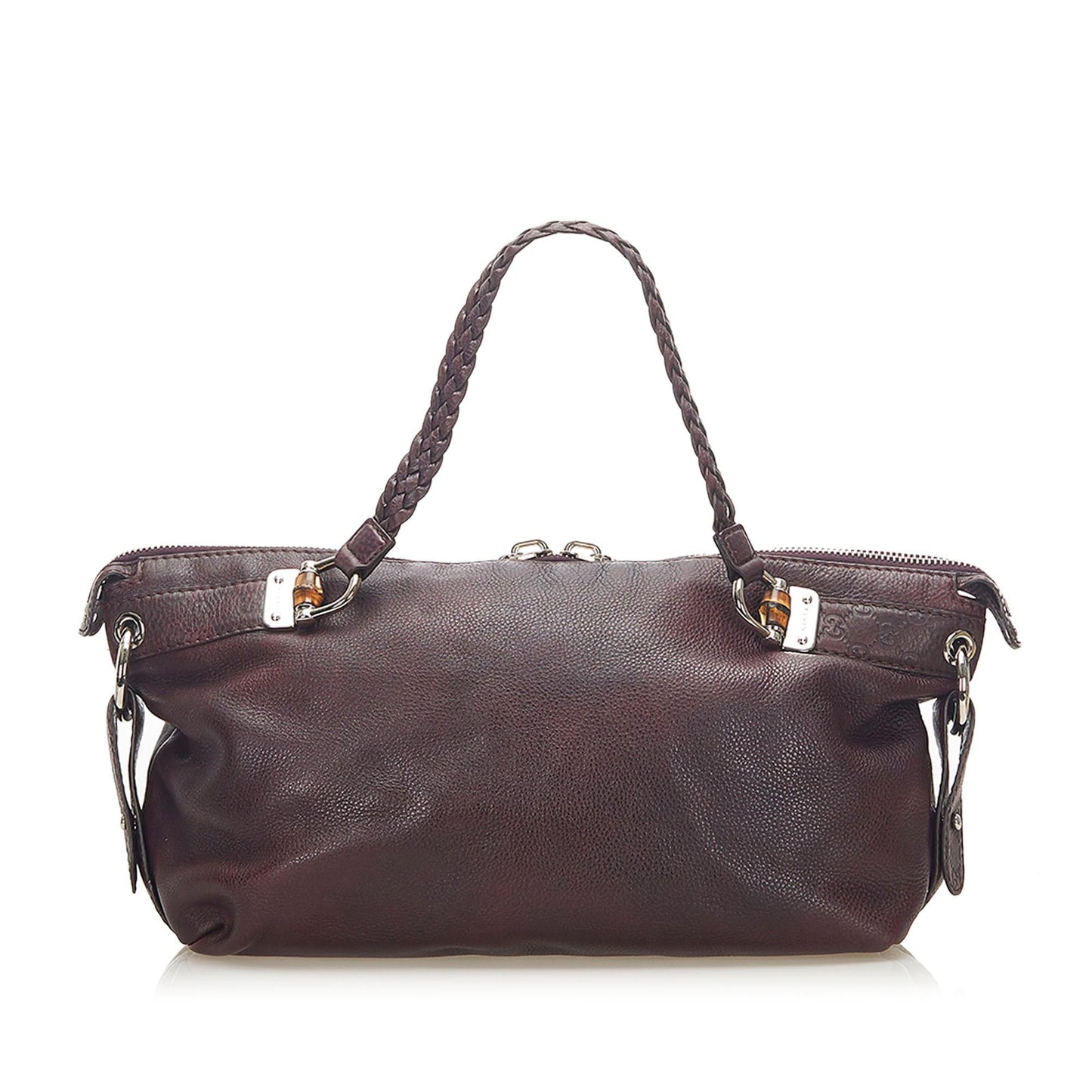 Gucci Bamboo Bar SHG Leather Calf Red Tote Bag Bag Shg