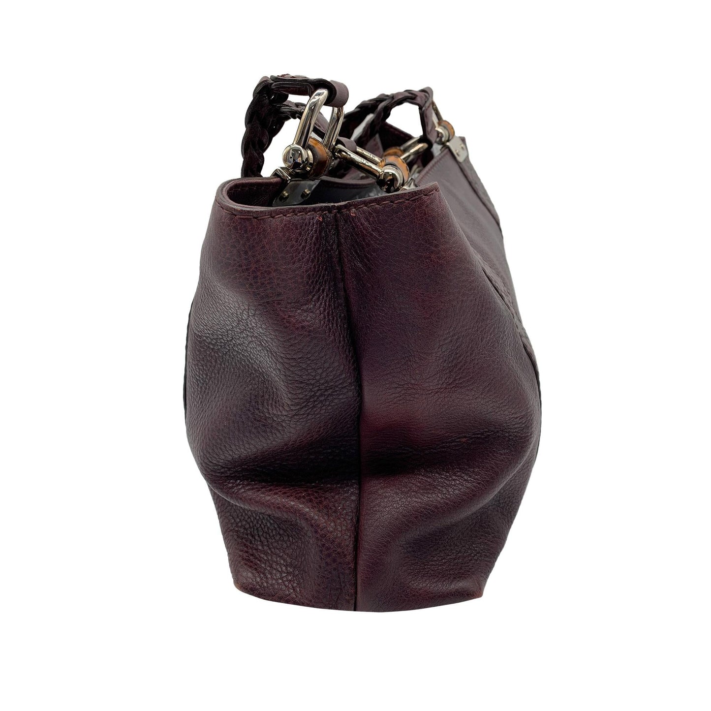 Gucci Bamboo Bar SHG Leather Calf Red Tote Bag