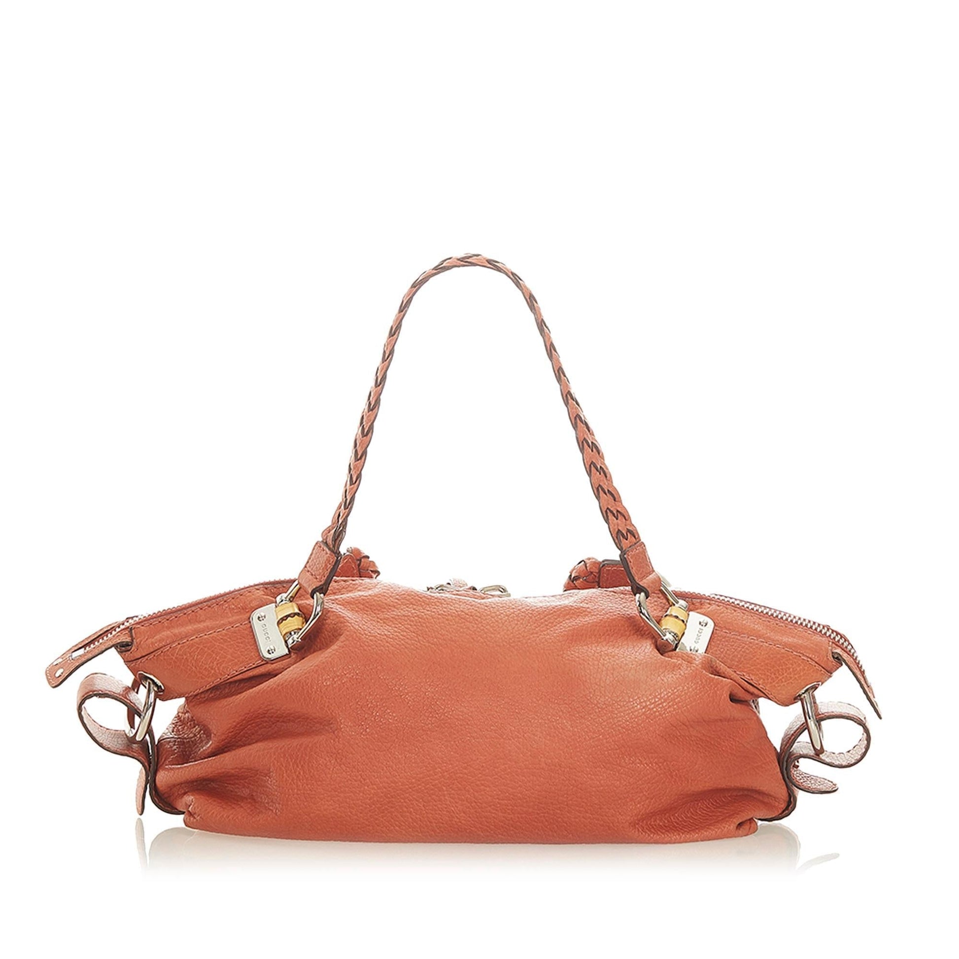 Gucci Bamboo Bar SHG Calf Brown Shoulder Bag