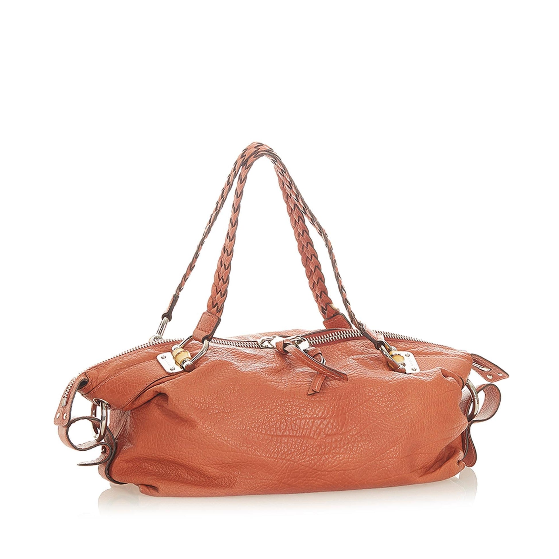 Gucci Bamboo Bar SHG Calf Brown Shoulder Bag