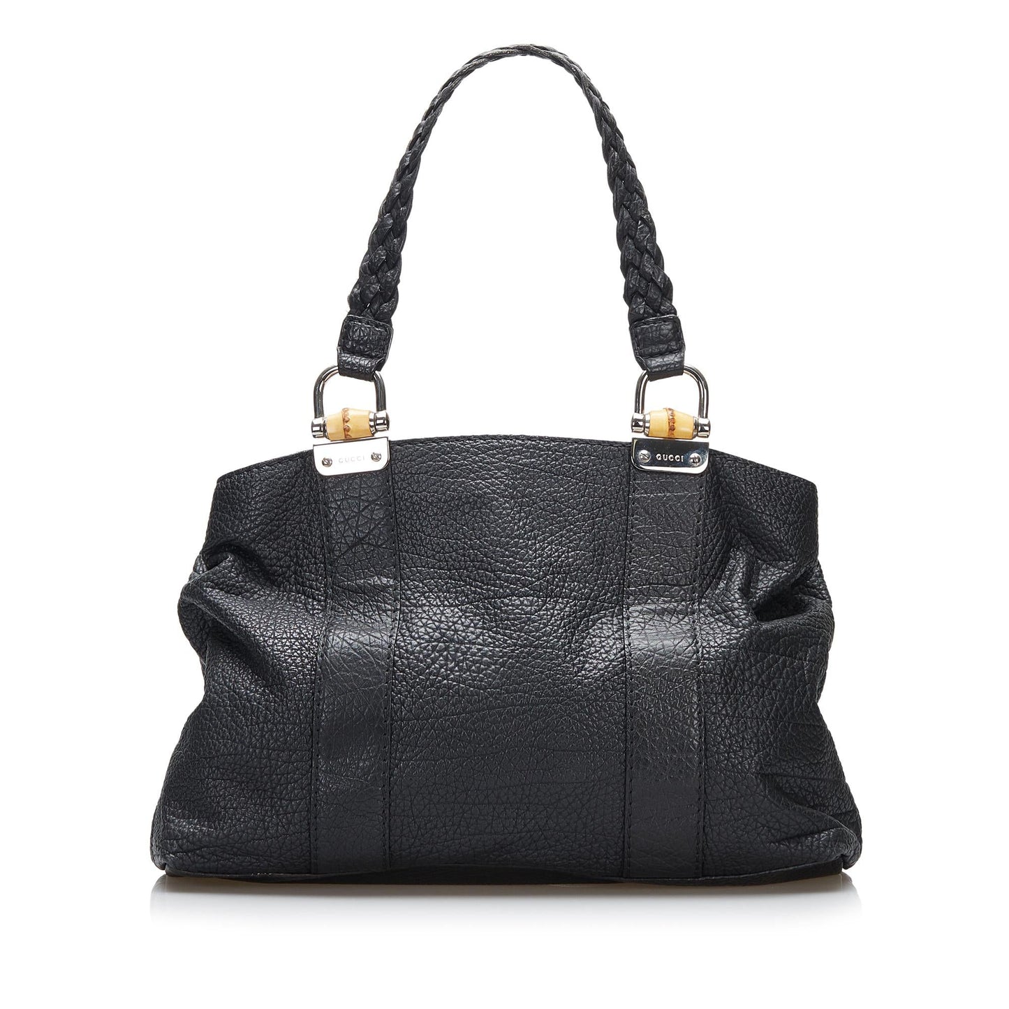 Gucci Bamboo Bar SHG-7pUjvU Calf Black Tote Bag