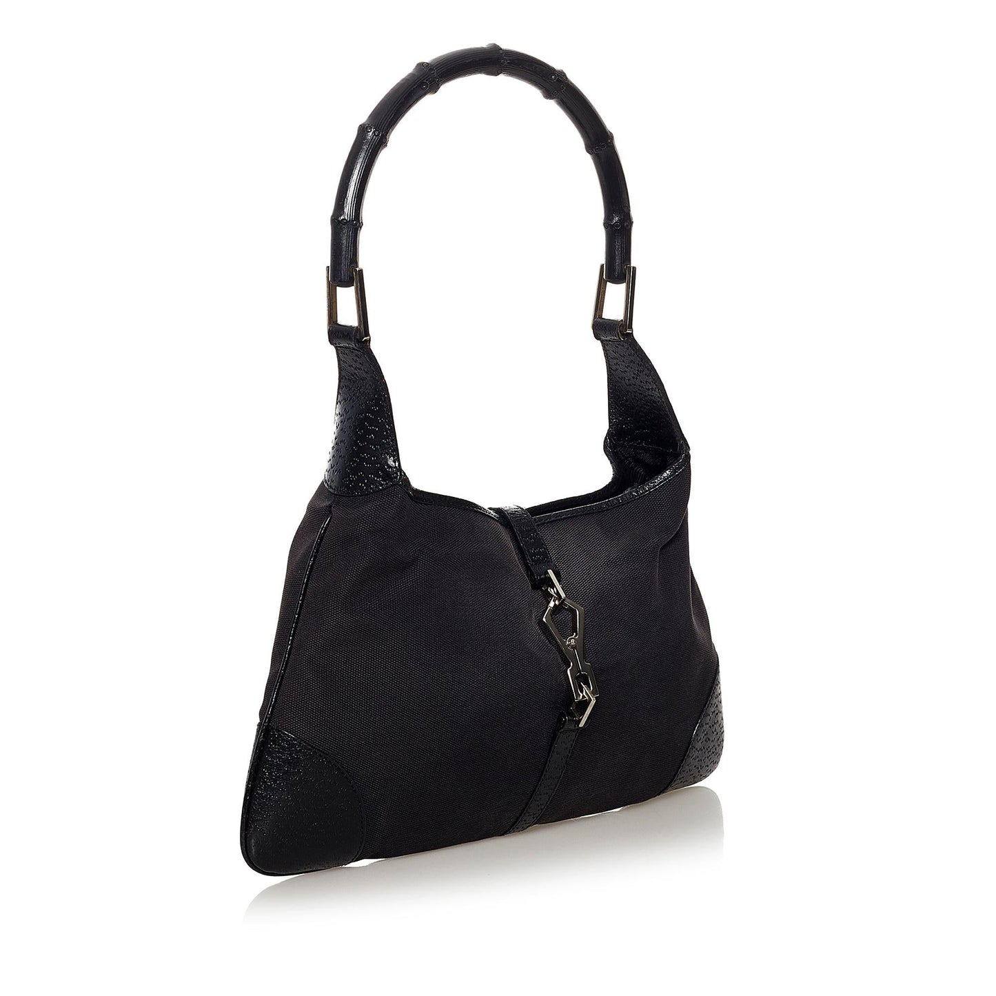 Gucci Bamboo Jackie SHG Canvas Black Shoulder Bag Bag Shg