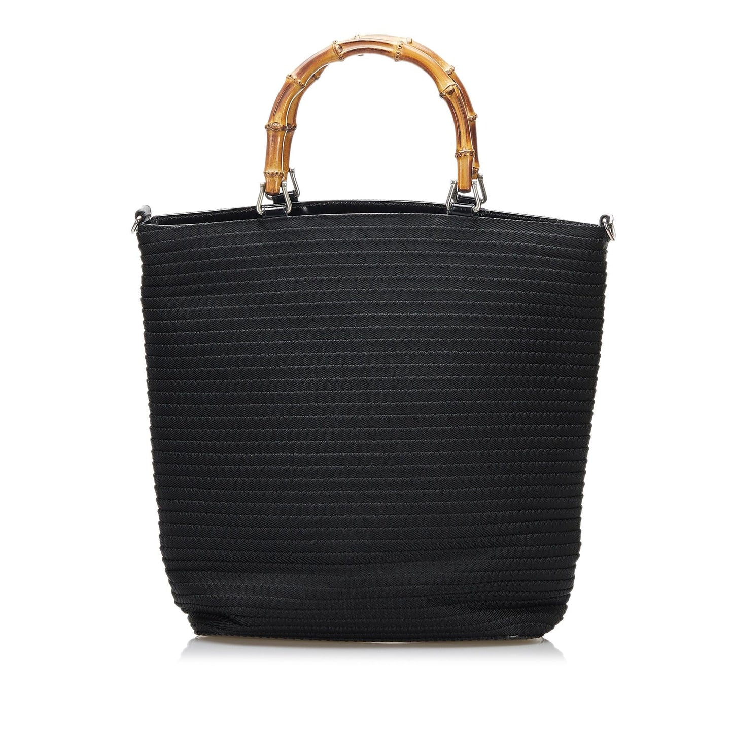 Gucci Bamboo SHG Canvas Black Satchel Bag Satchel Shg