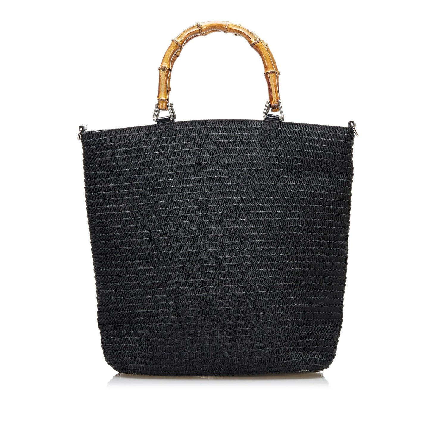 Gucci Bamboo SHG Canvas Black Satchel Bag Satchel Shg