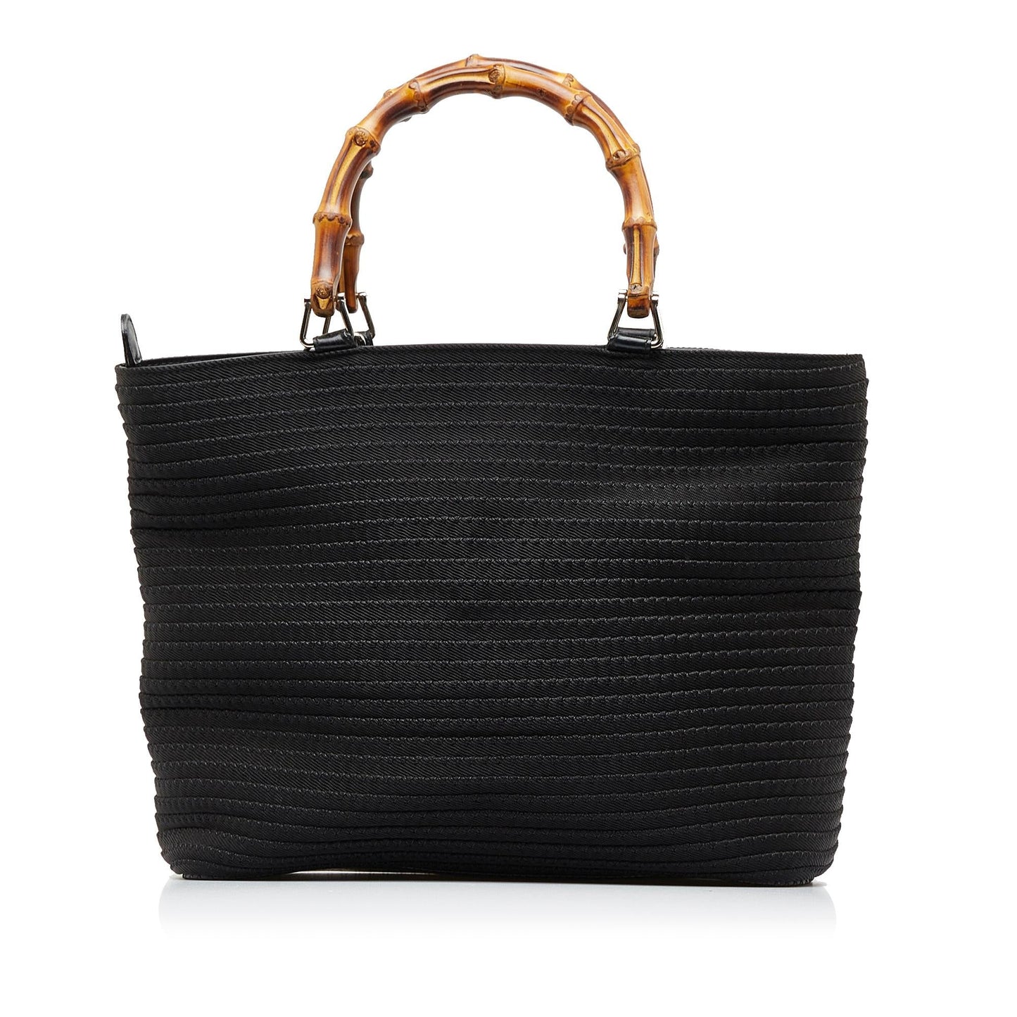 Gucci Bamboo SHG-FgYljs Canvas Black Satchel Bag