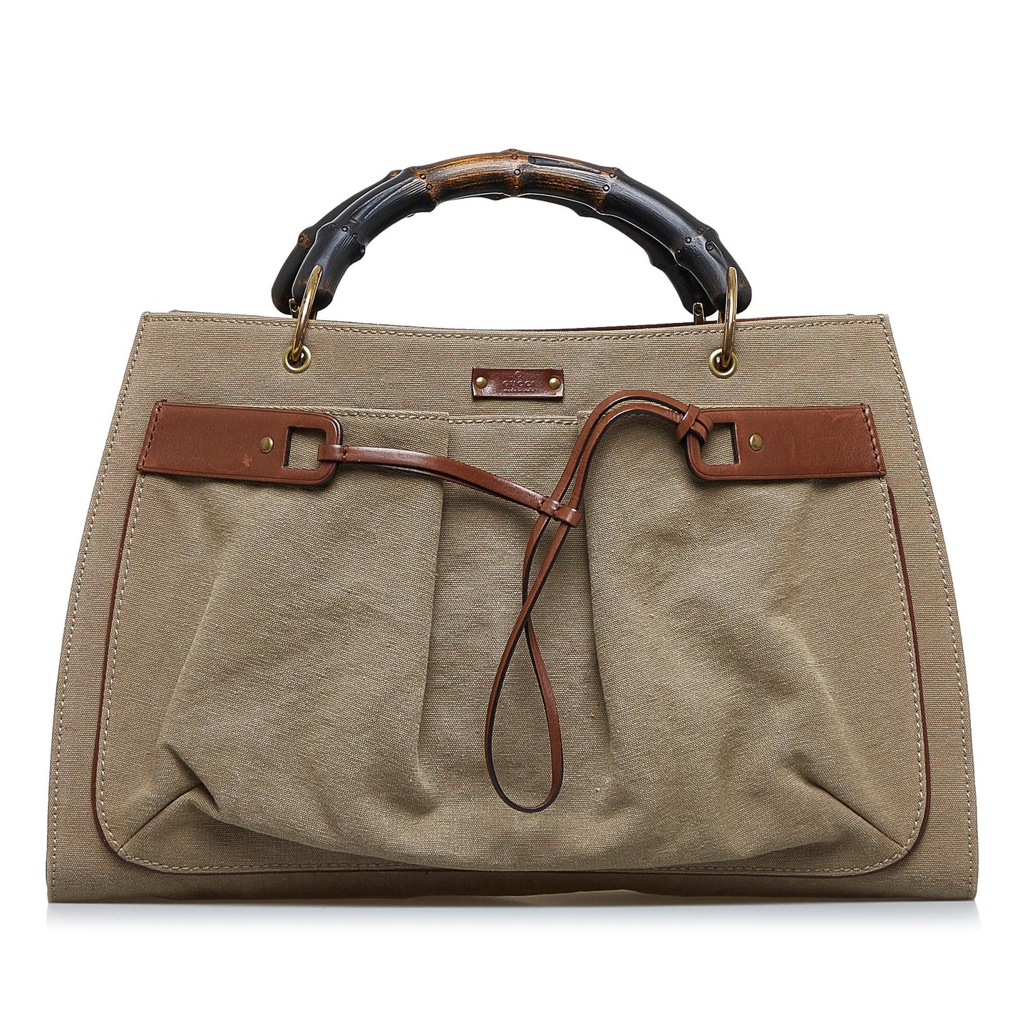 Gucci Bamboo SHG-Rl4F7t Canvas Brown Tote Bag