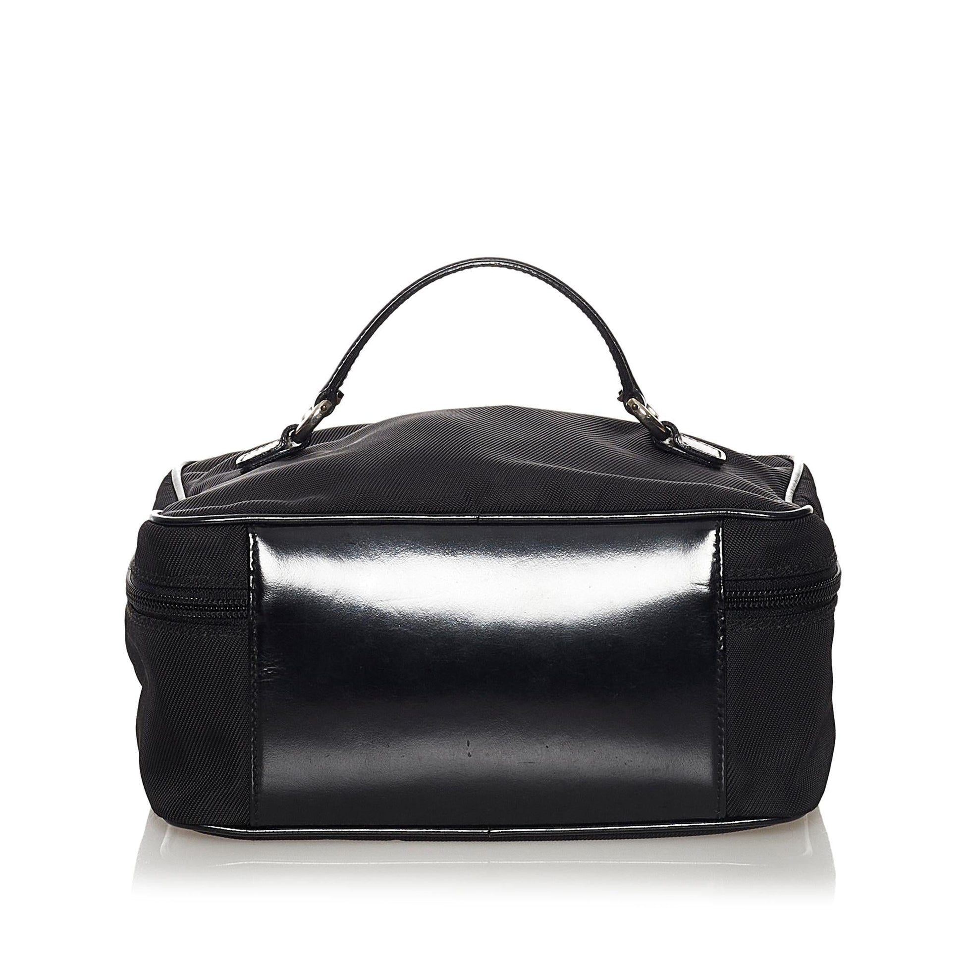 Gucci Bamboo Vanity SHG Canvas Black Handbag
