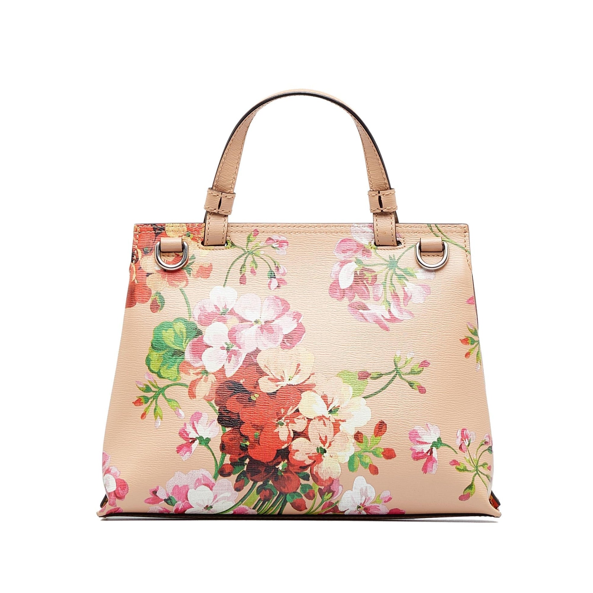 Gucci Bamboo Daily Blooms SHG-cjRTqe Calf Pink Satchel Bag