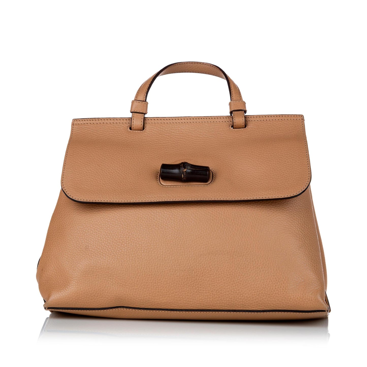 Gucci Bamboo Daily SHG Leather Calf Brown Satchel Bag 4