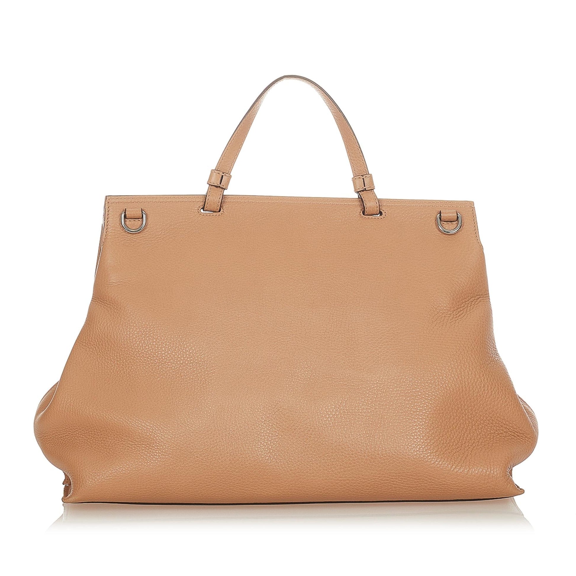Gucci Bamboo Daily SHG Leather Calf Brown Satchel Bag 6