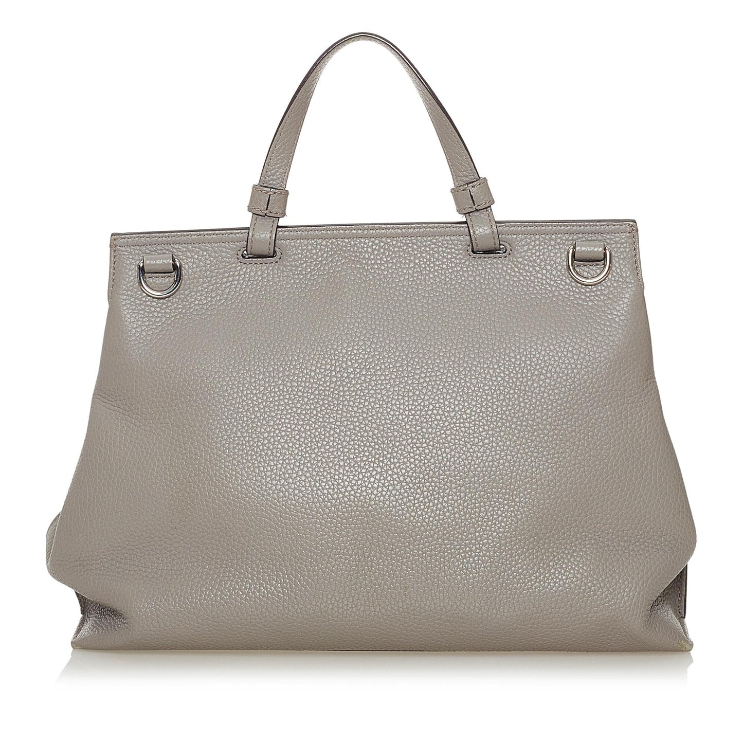 Gucci Bamboo Daily SHG Leather Calf Grey Satchel Bag