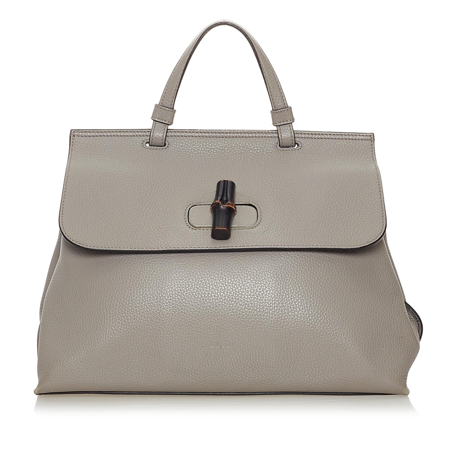 Gucci Bamboo Daily SHG Leather Calf Grey Satchel Bag